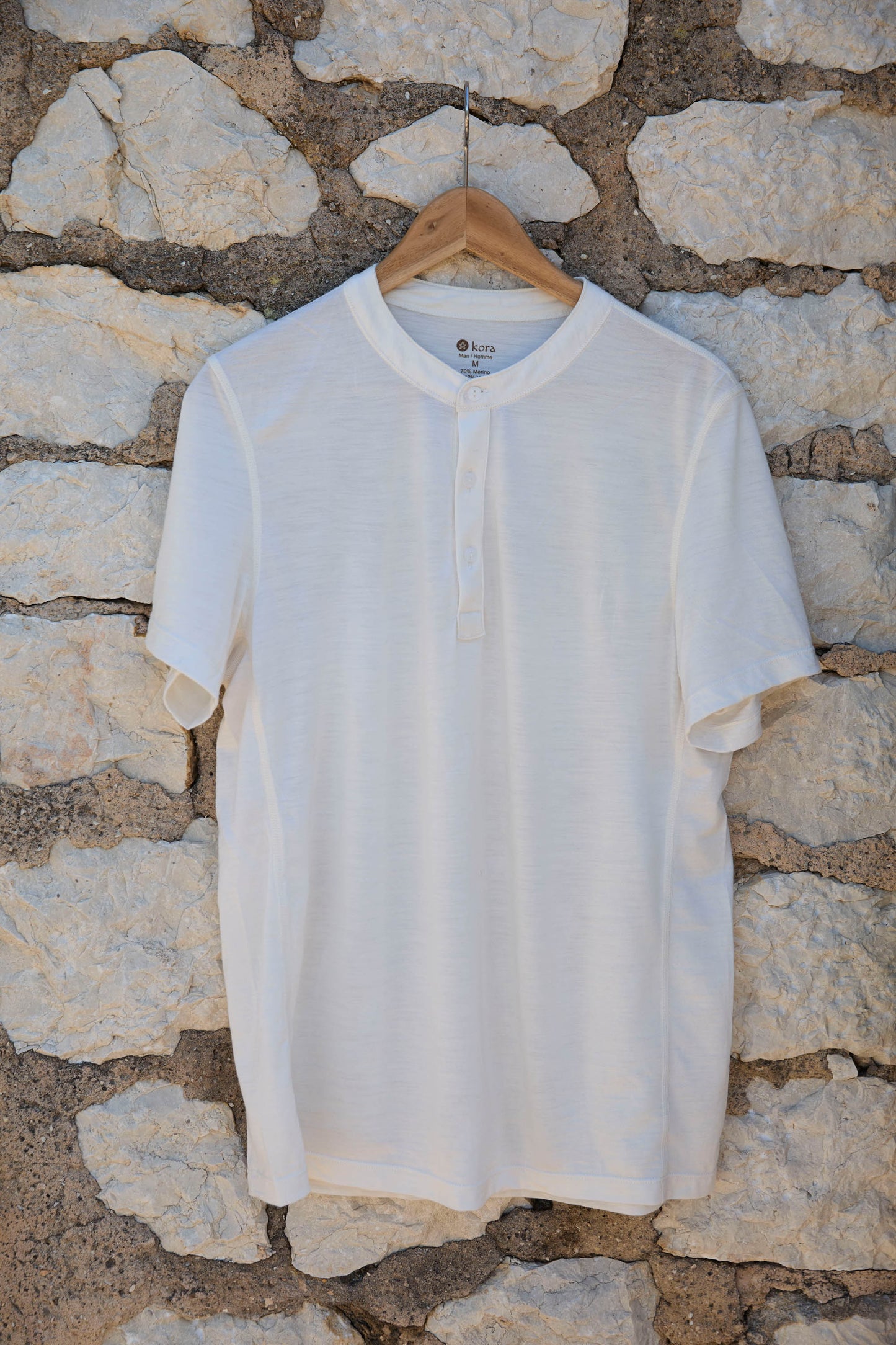 Men’s Halo Short Sleeve Henley - Summit White