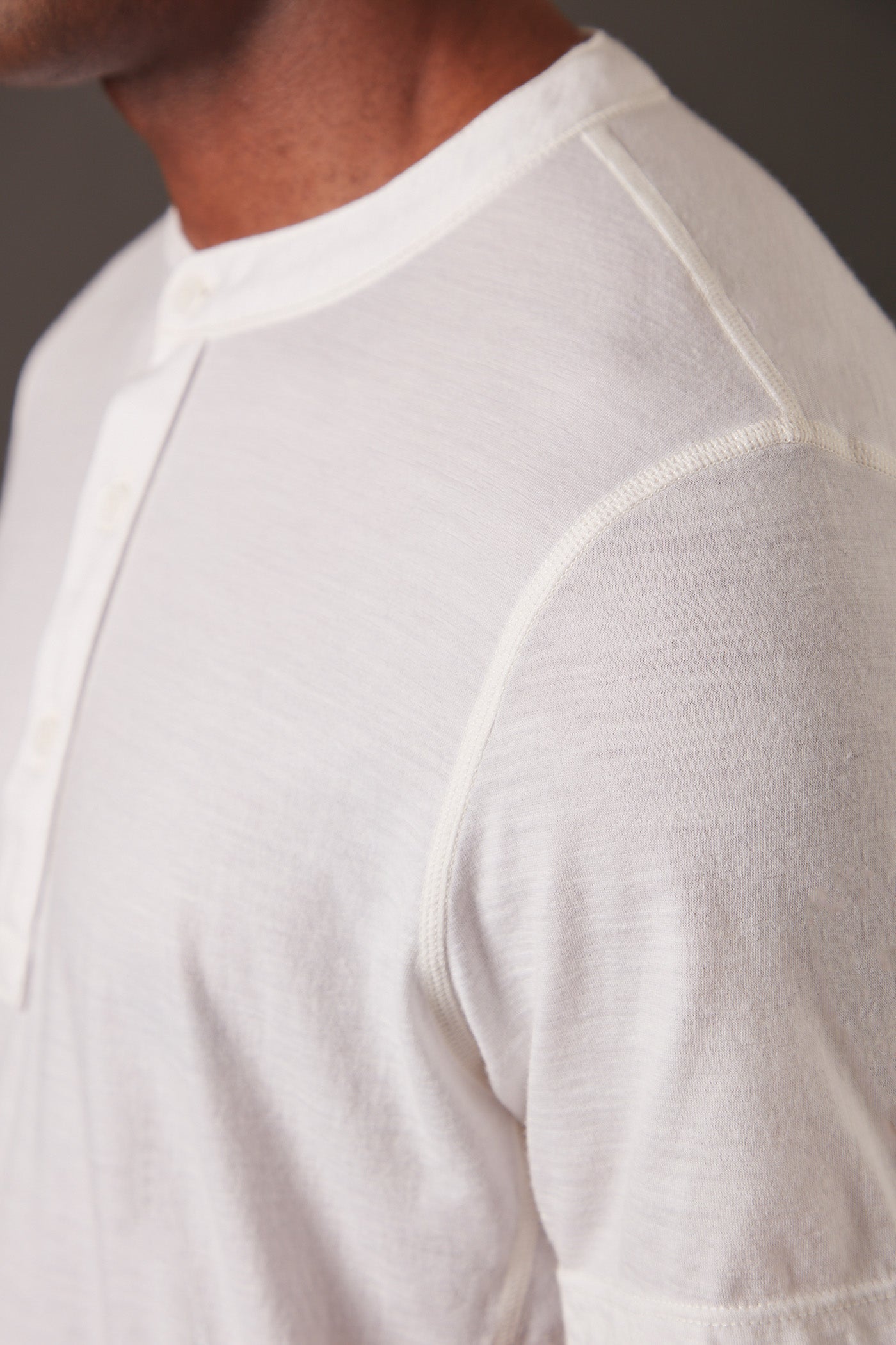 Men’s Halo Short Sleeve Henley - Summit White