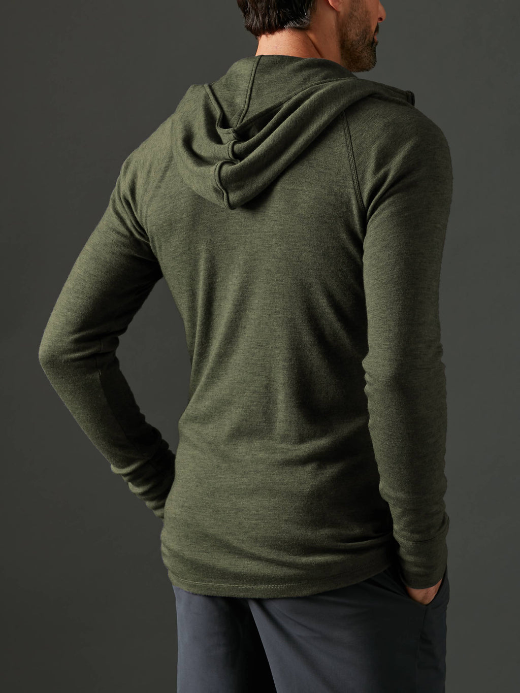 Men's Liberty Yak Wool Zip Hoodie - Deep Forest Green