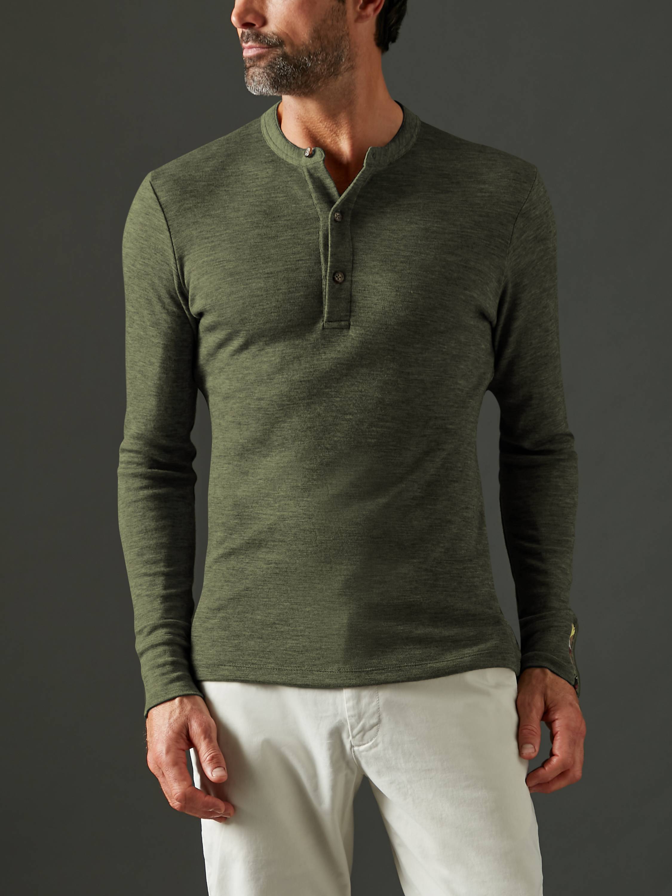 Men's Liberty Henley - Deep Forest Green
