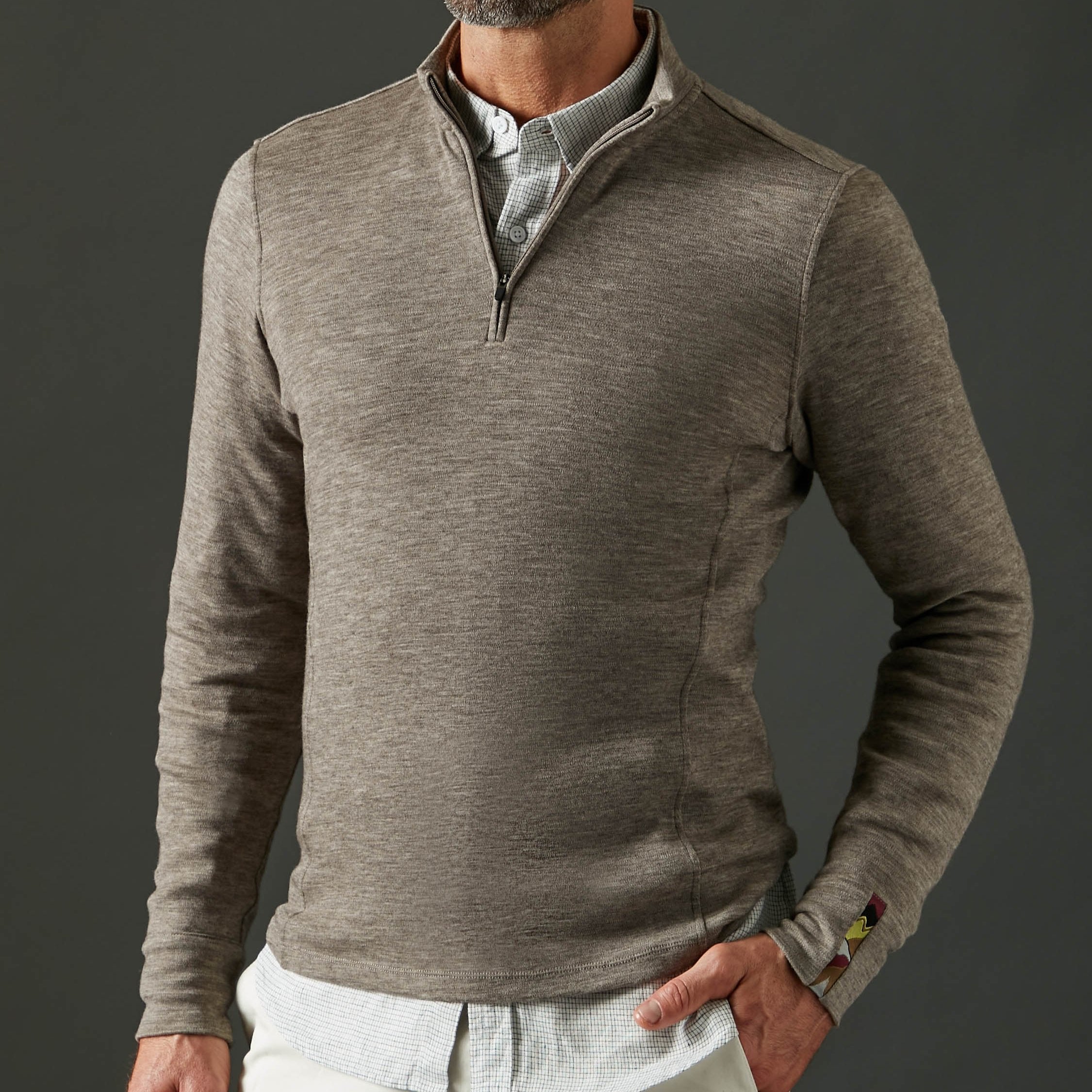 Men's Liberty Half Zip - Stone