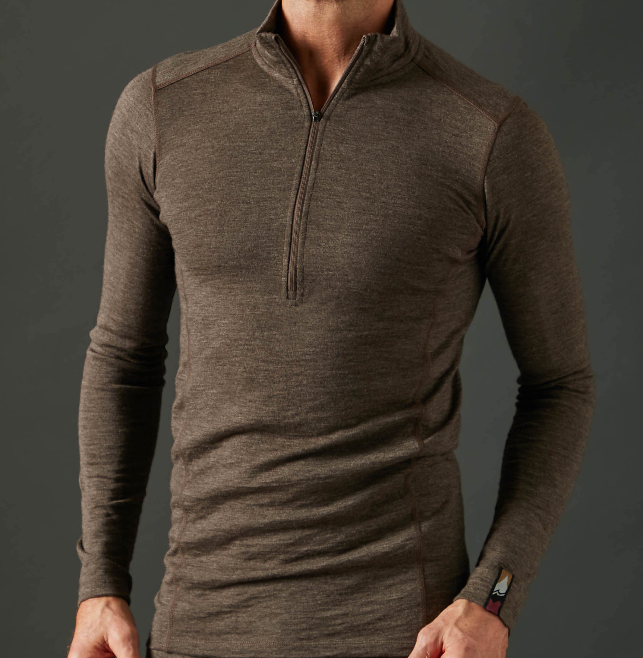 Men's Yushu Yak Wool Base Layer LS Zip Top – kora