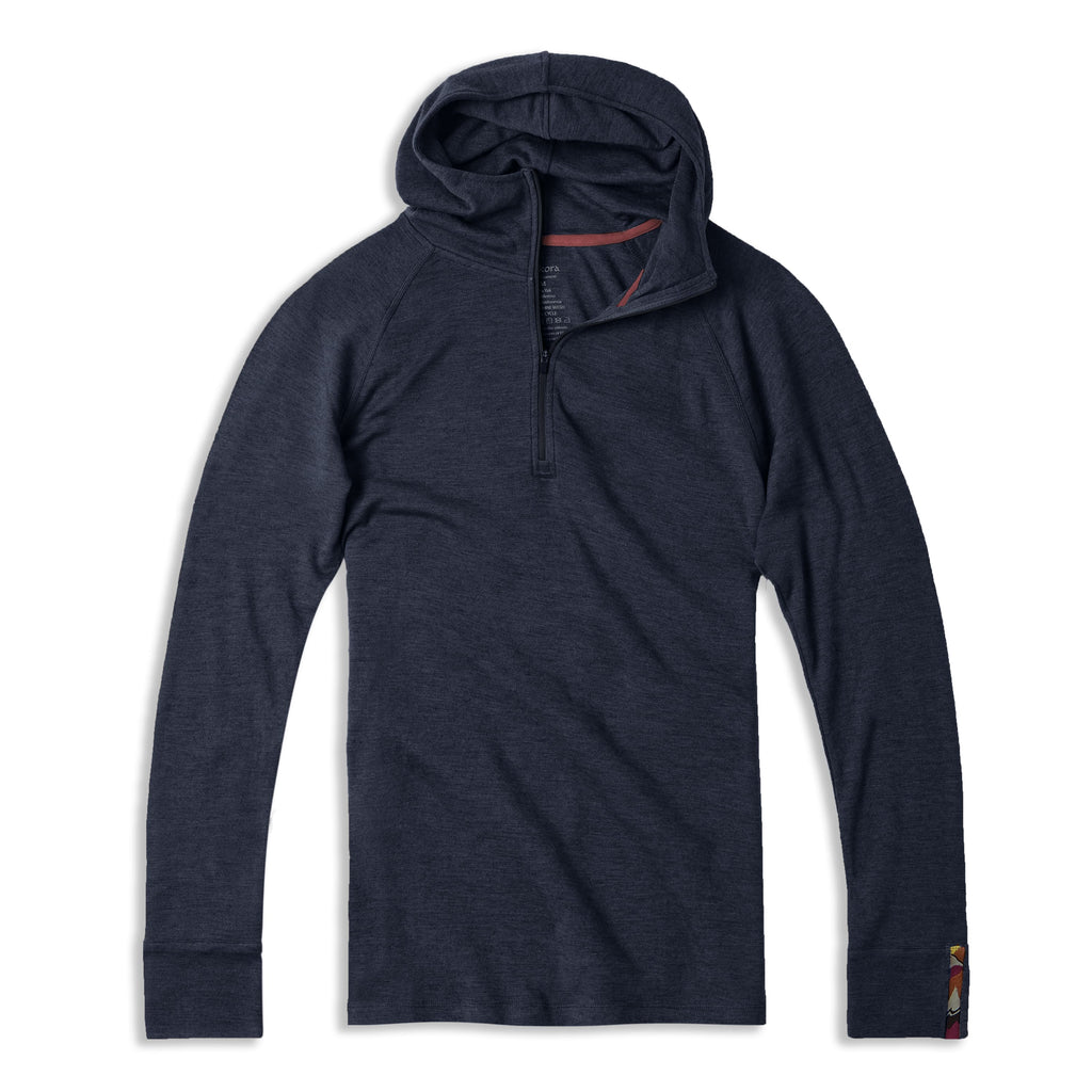 Men's Liberty Yak Wool Zip Hoodie - Midnight Navy