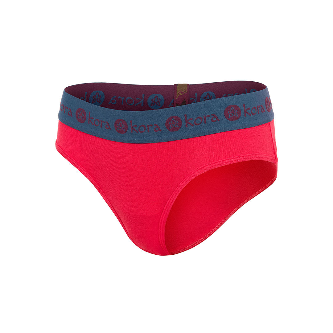 Women's Bamboo Underwear Red Printed - Bamboo Clothing