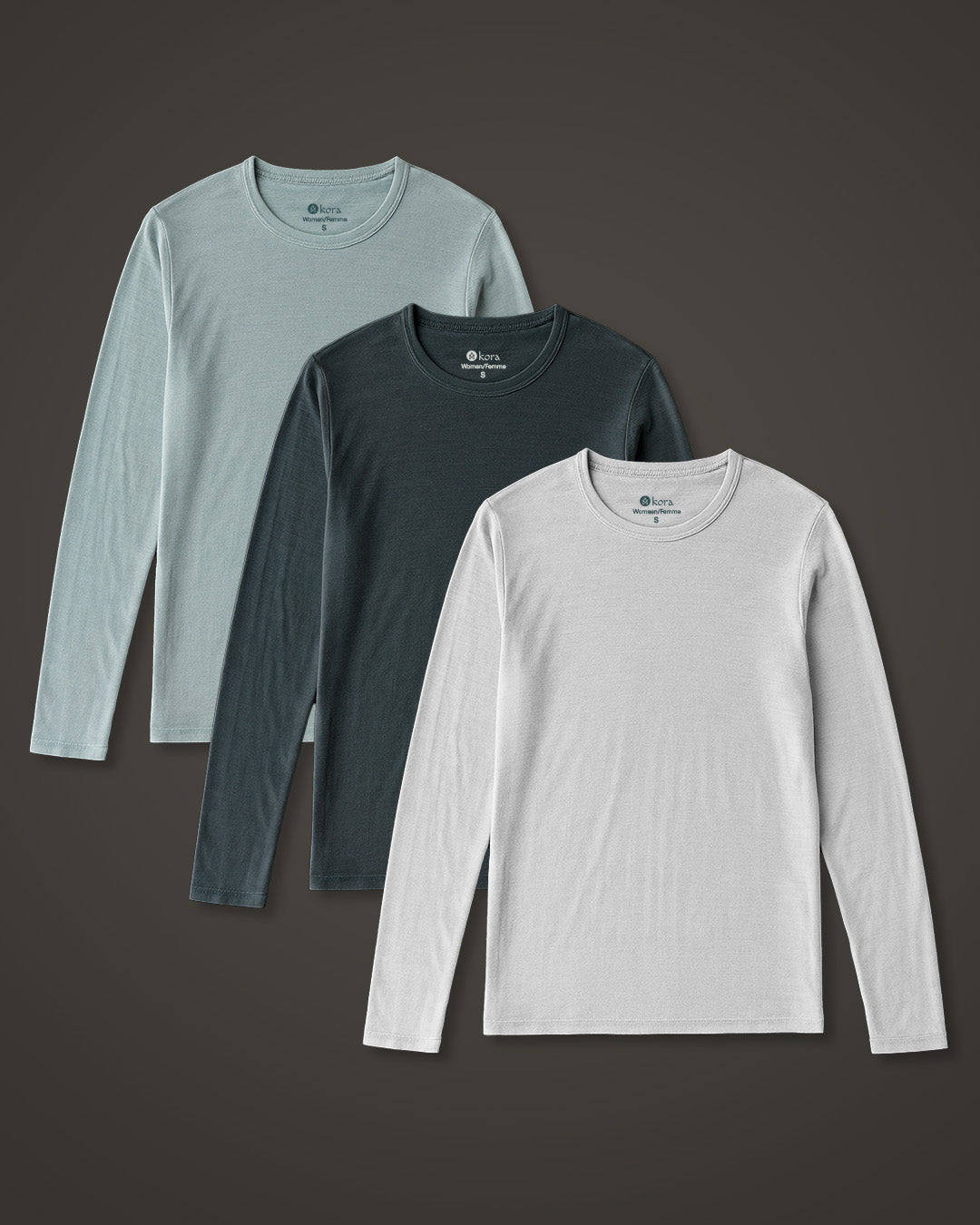Women’s Halo Long Sleeve Crew - 3 pack