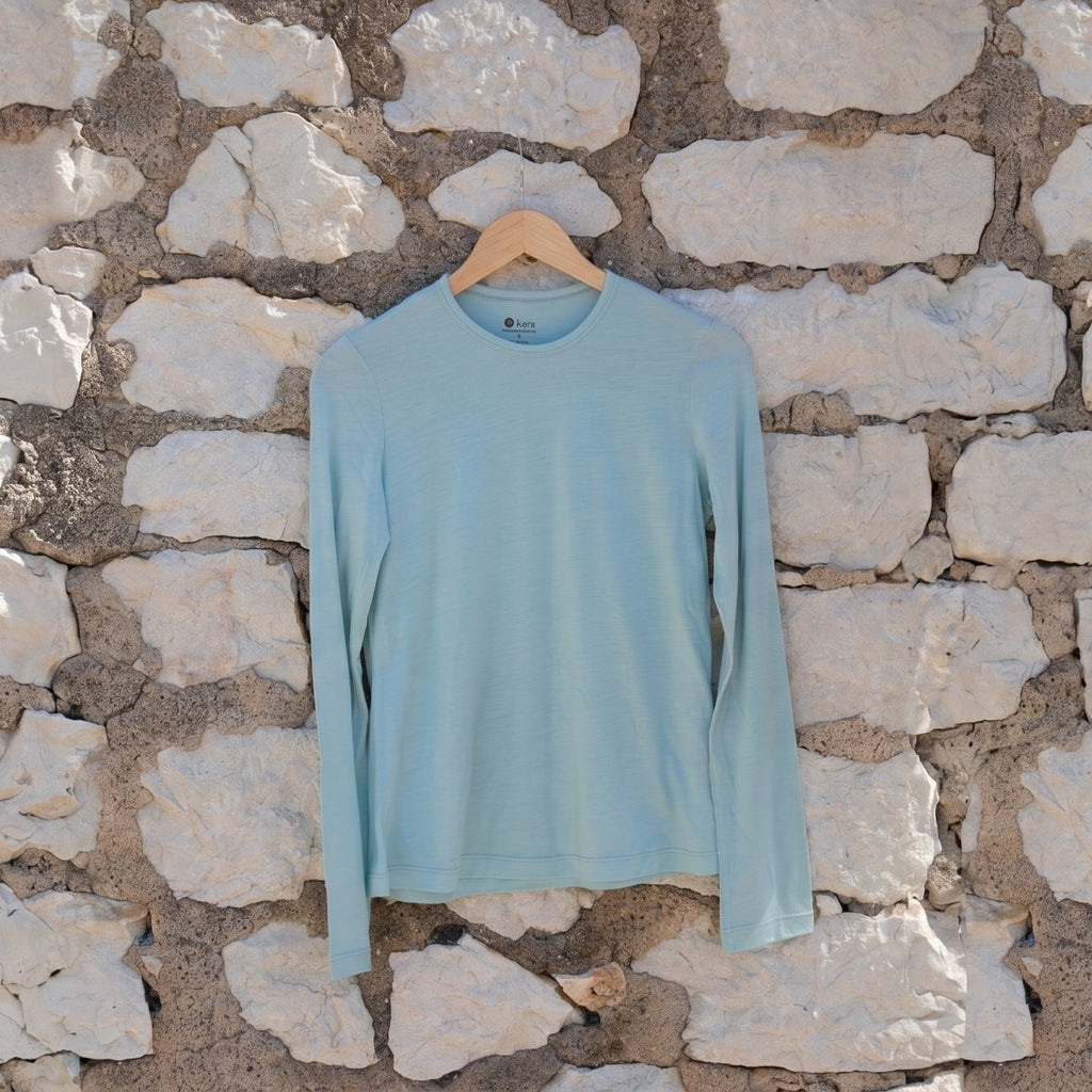 Women's Halo Long Sleeve Crew - Glacier Blue