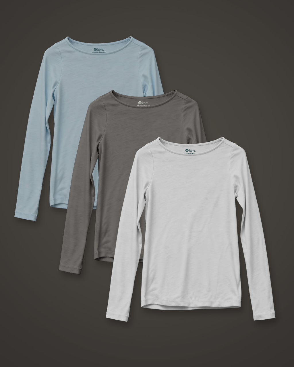 Women’s Halo Long Sleeve Boat Neck - 3 pack