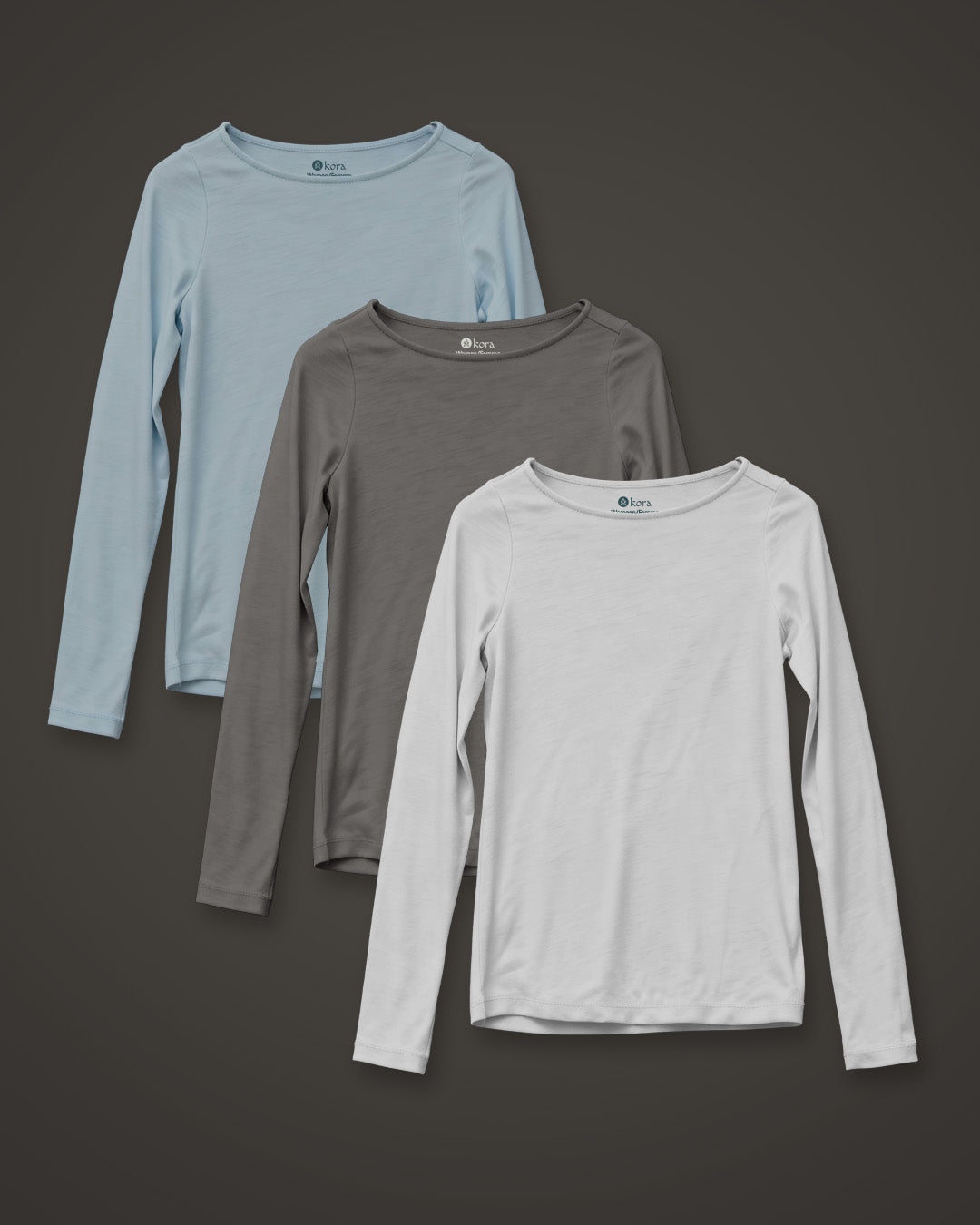 Women’s Halo Long Sleeve Boat Neck - 3 pack