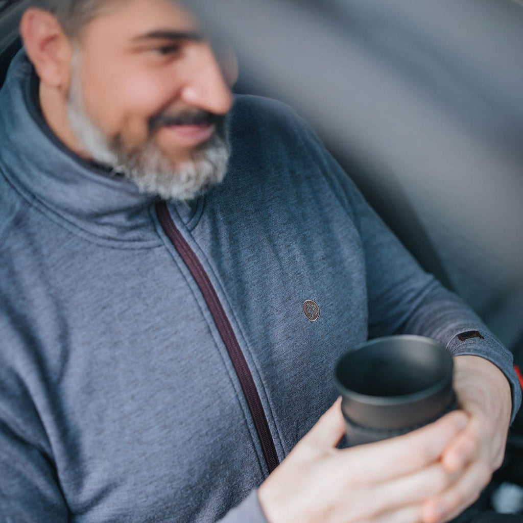 Men's Xenolith Yak Wool Sweater - Slate