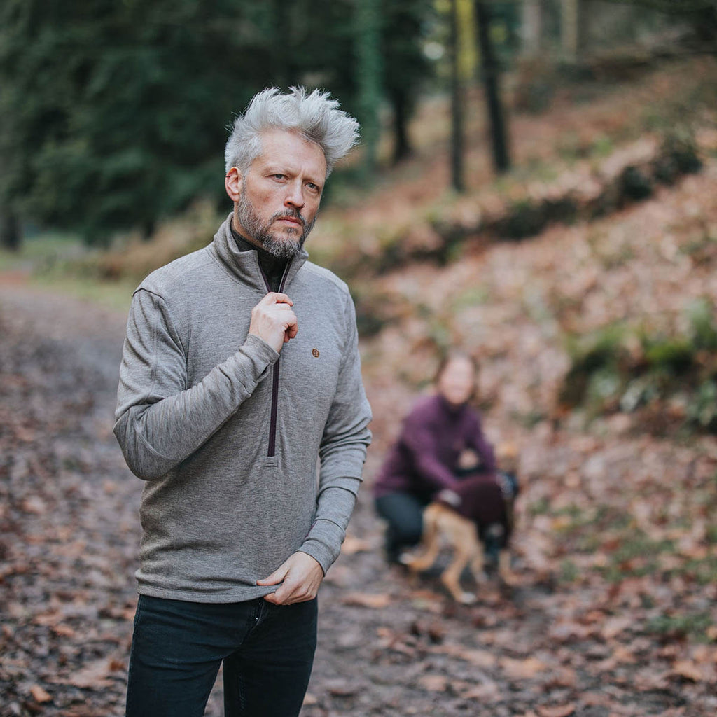 Men's Xenolith Yak Wool Sweater - Stone