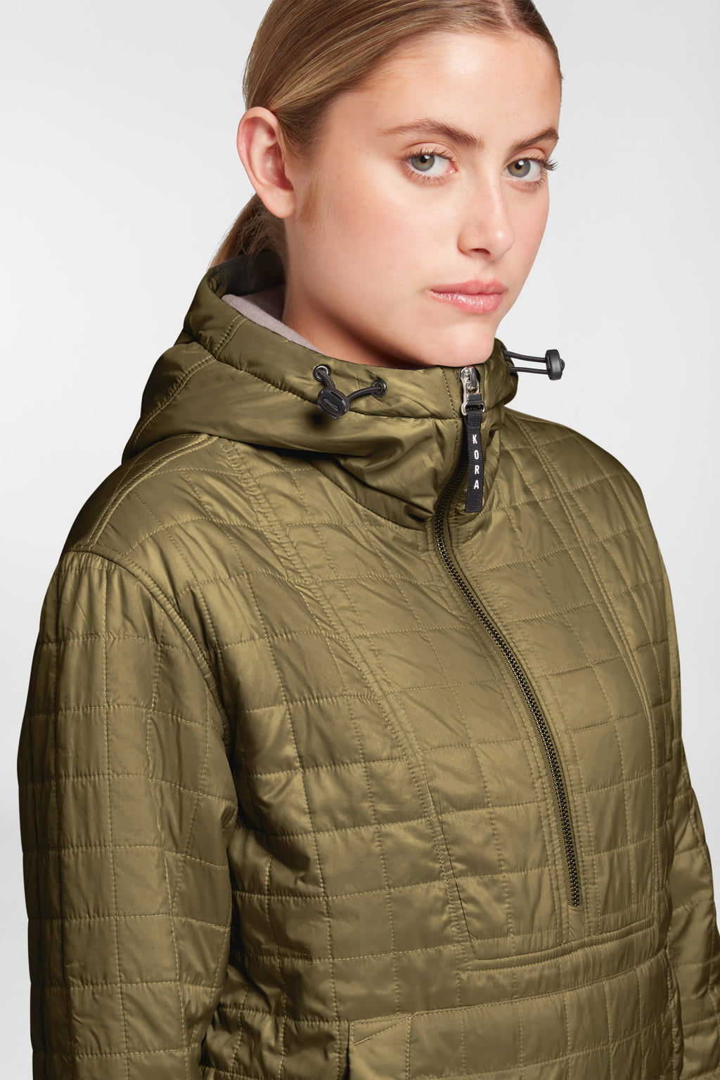 Women's Pull Over Haven Hooded Jacket - Field Green