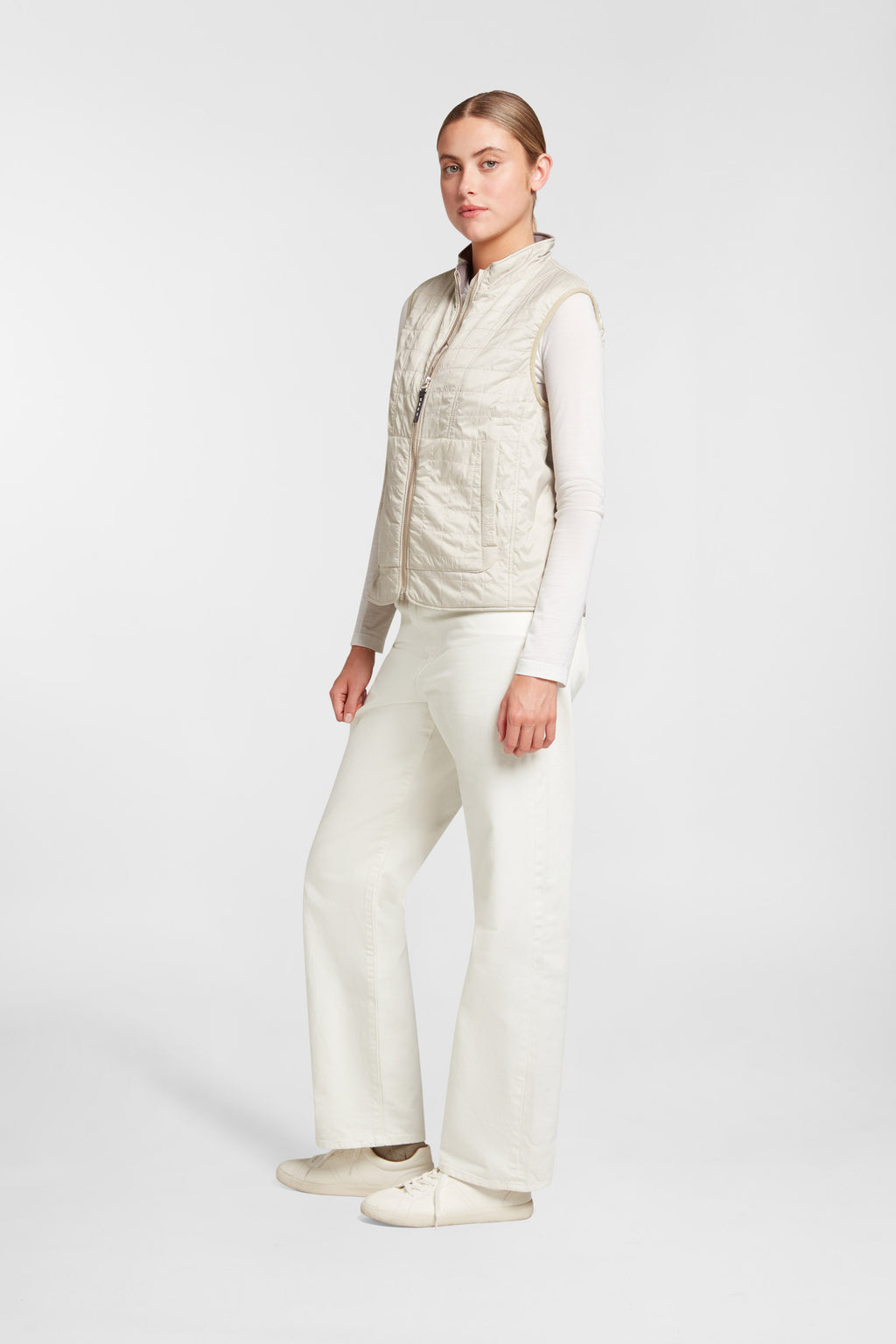 Women's Sleeveless Vest - Bone