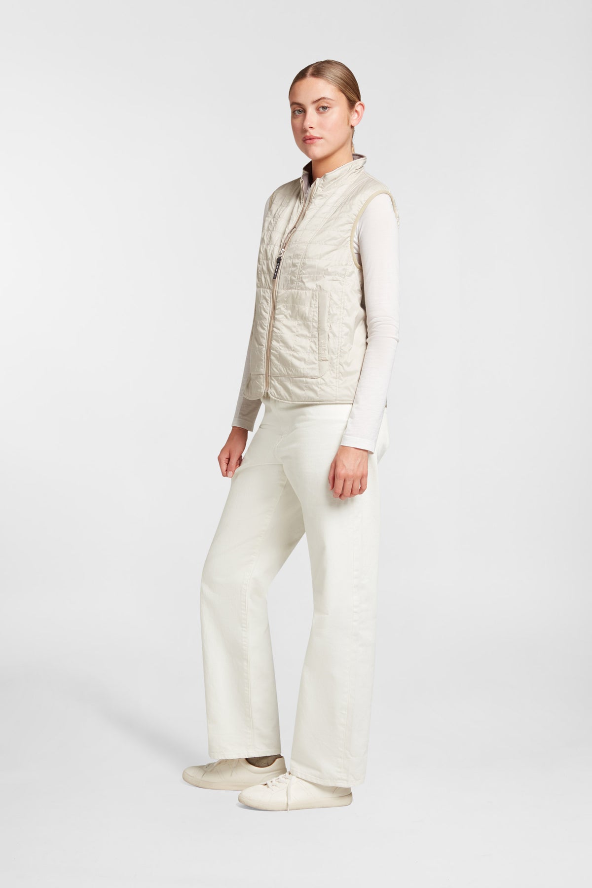 Women's Sleeveless Vest - Bone