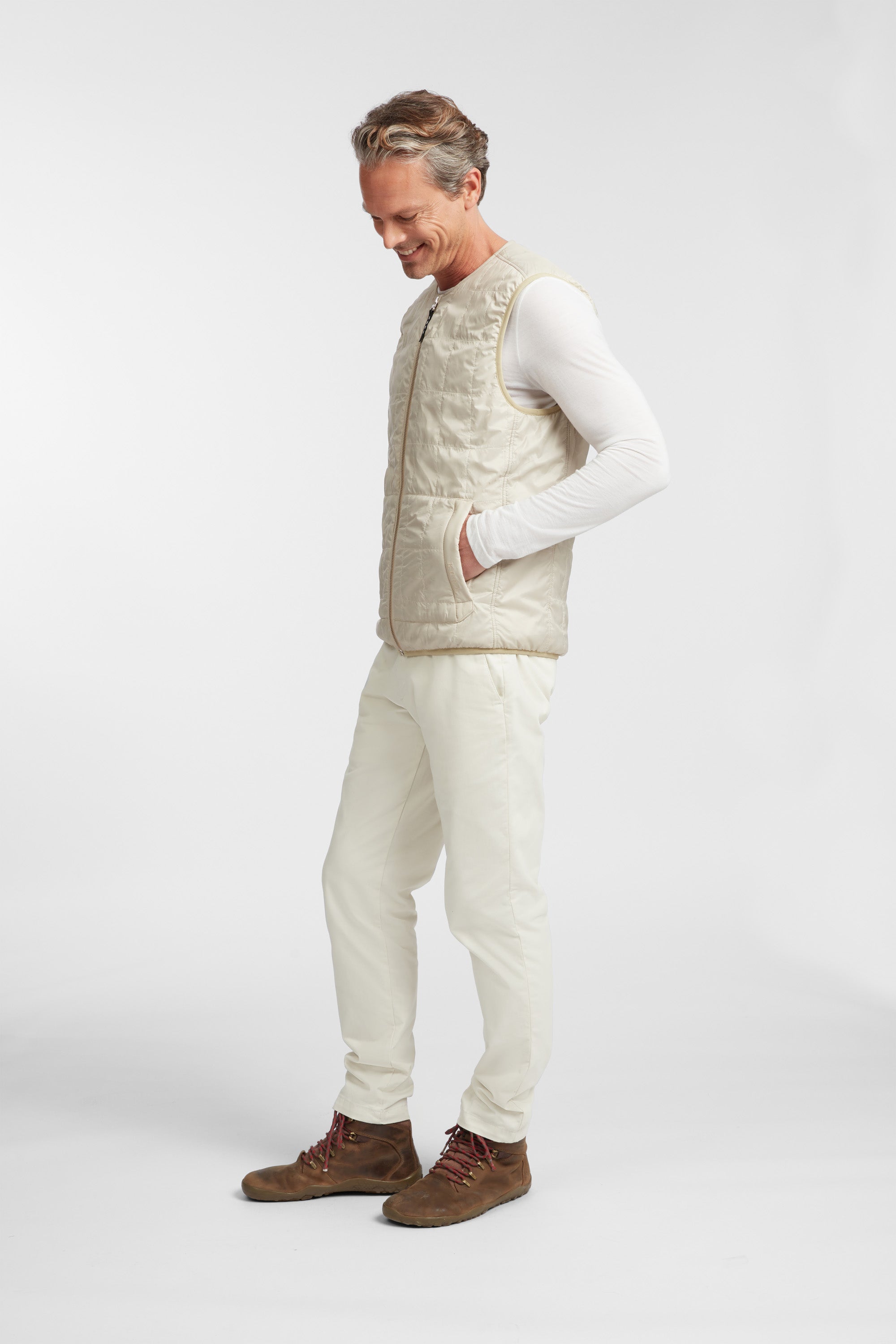 Men's Haven Sleeveless Vest - Bone