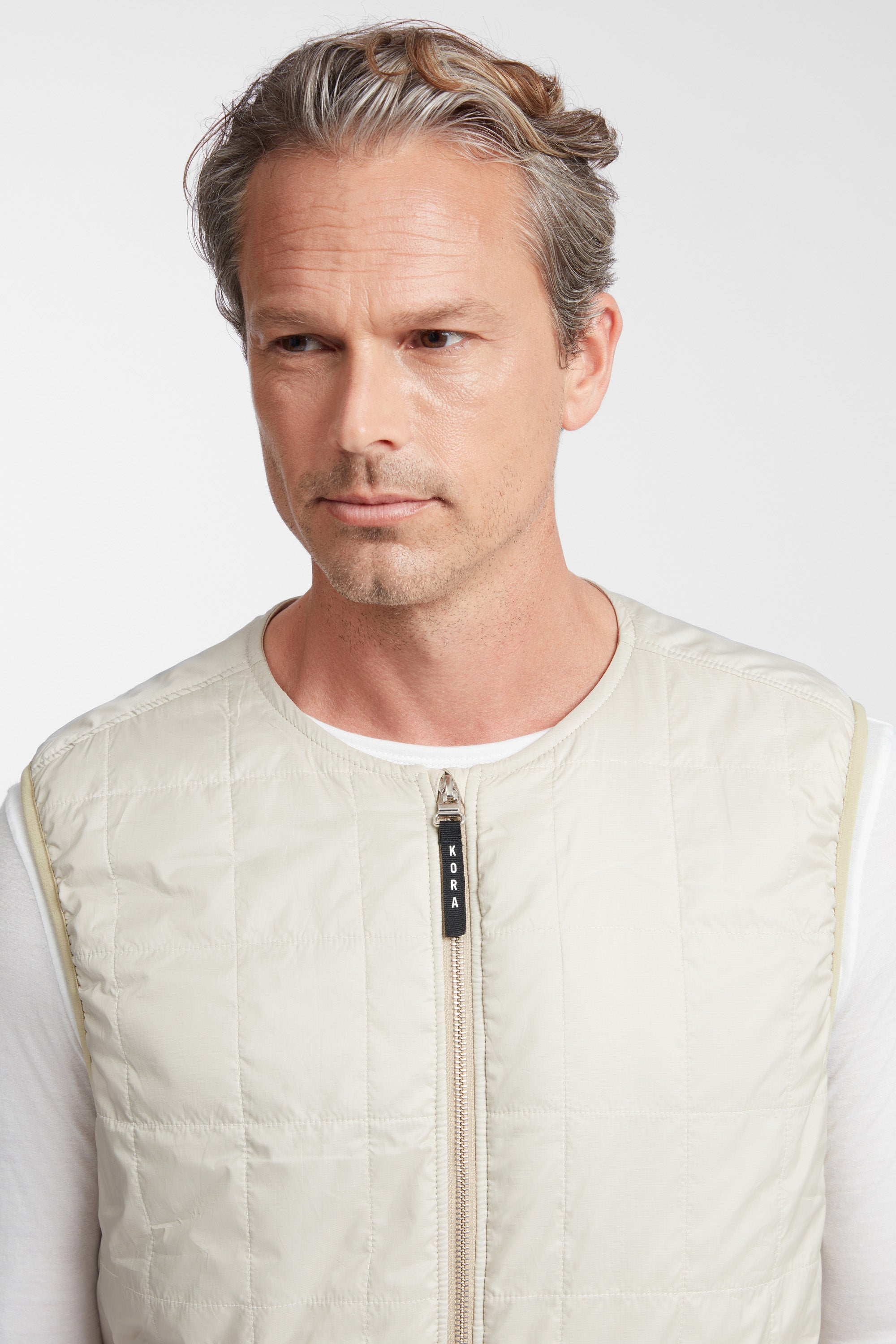 Men's Haven Sleeveless Vest - Bone