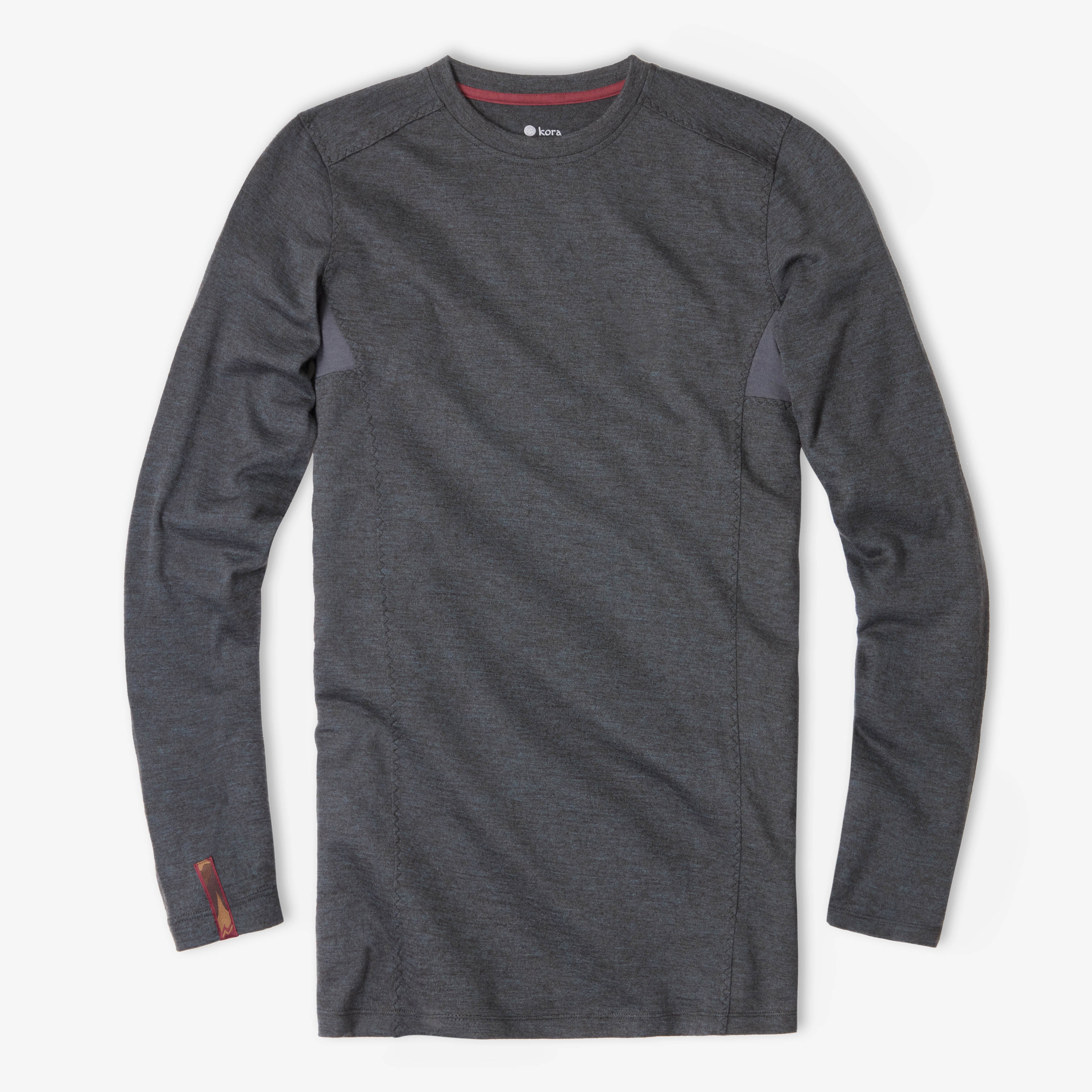 kora Men s Yak Wool Base Layer LS Crew top with merino
