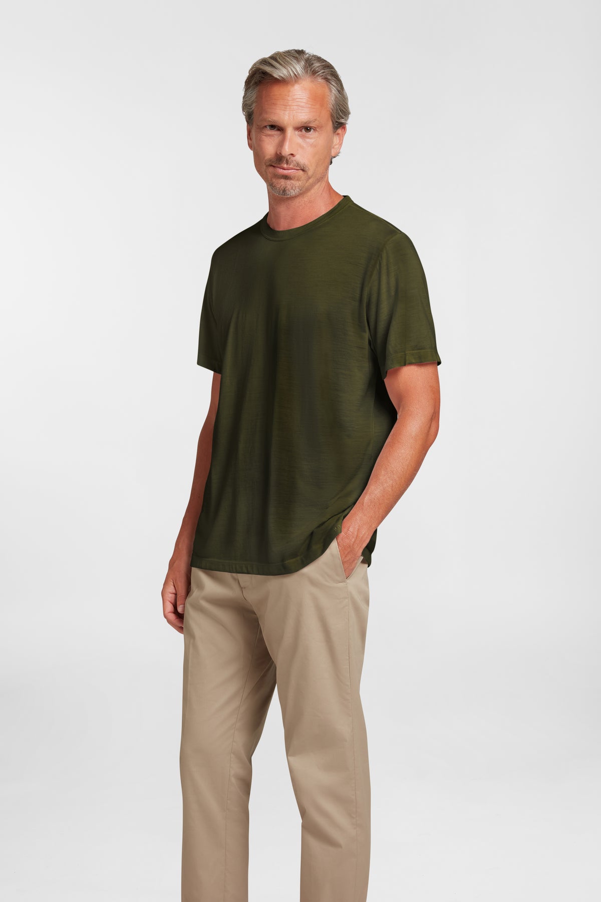 Men's Halo Short Sleeve Casual Crew - Military
