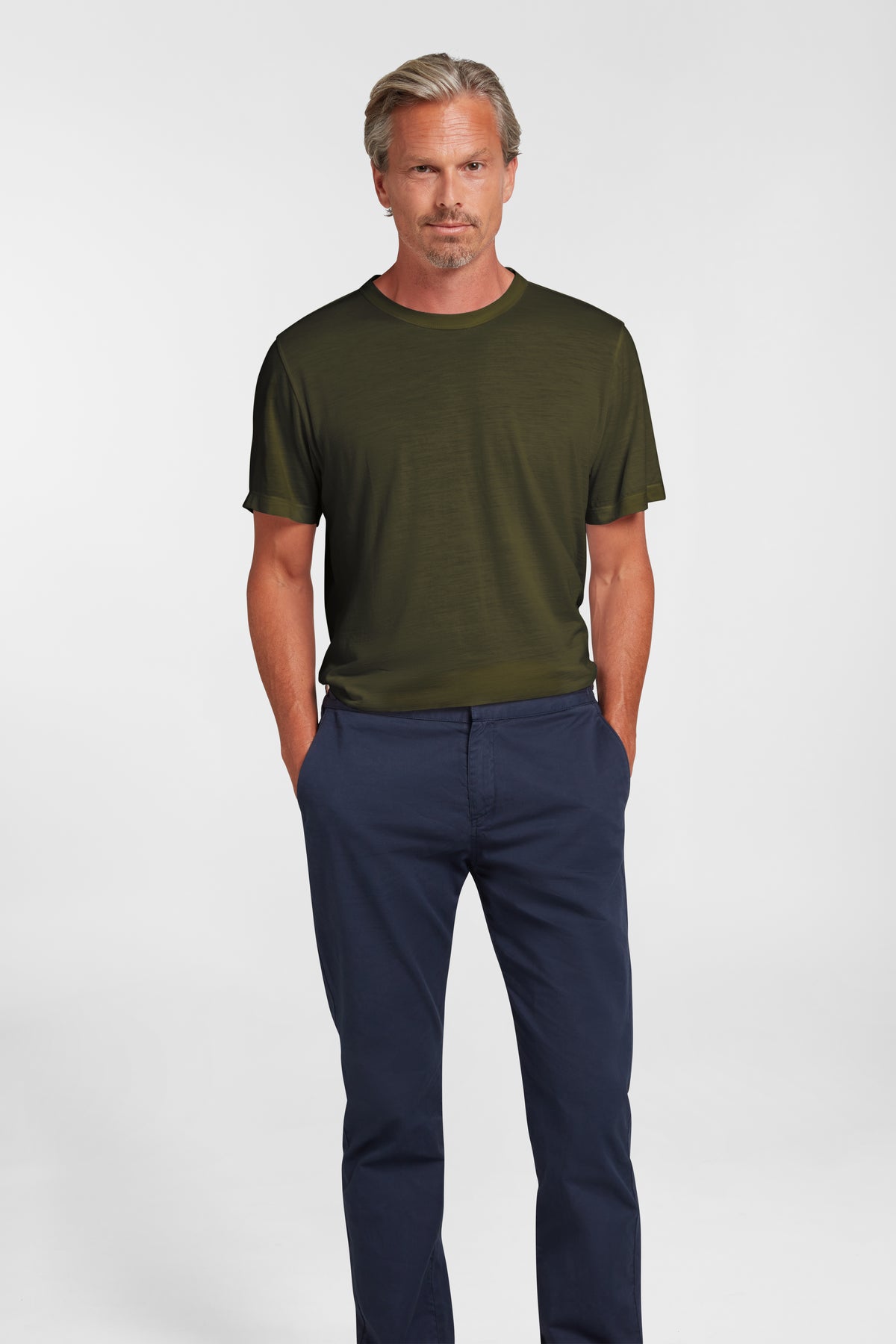 Men's Halo Short Sleeve Casual Crew - Military