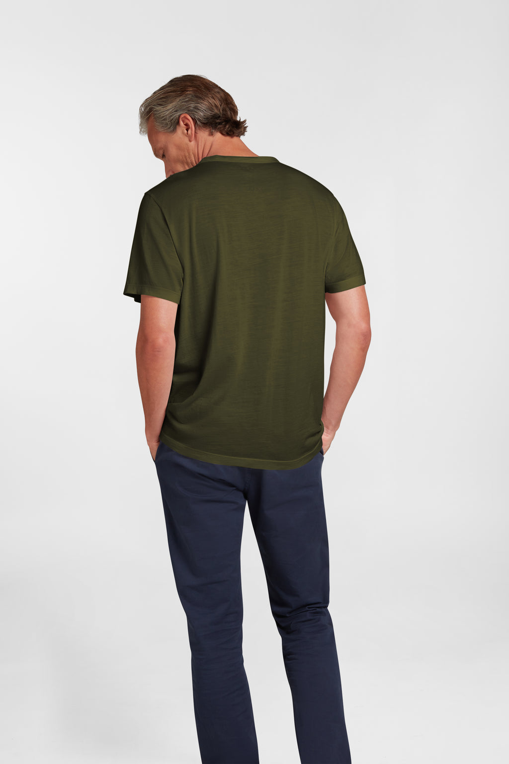Men's Halo Short Sleeve Casual Crew - Military