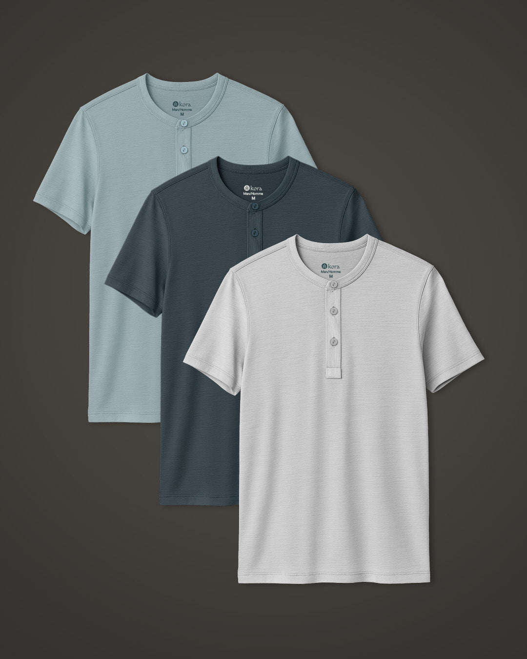 Men’s Halo Short Sleeve Henley - 3 pack