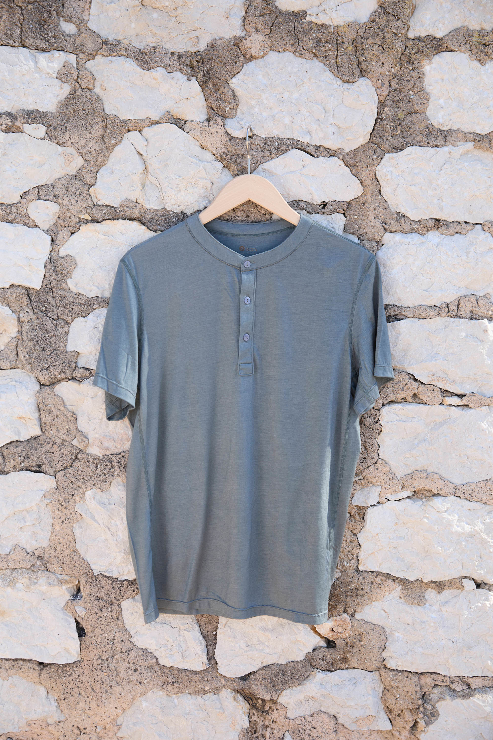 Men’s Halo Short Sleeve Henley - Riverstone