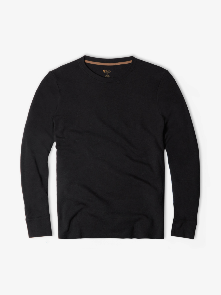 トップス COTTON YAKWOOL HENRY-NECK LT Men's Liberty Yak Wool Henley - Premium Yak Wool – kora