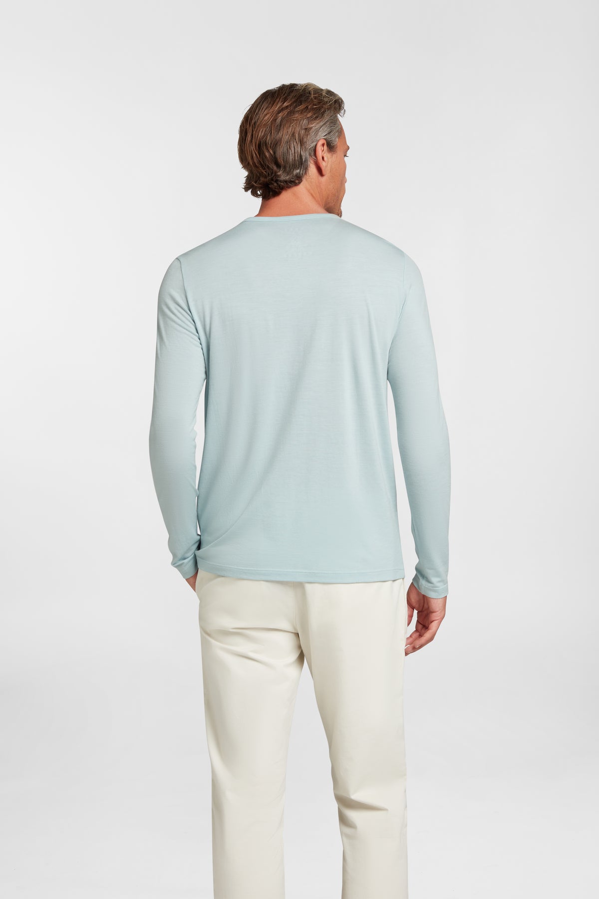 Men's Halo Long Sleeve Crew - Glacier Blue