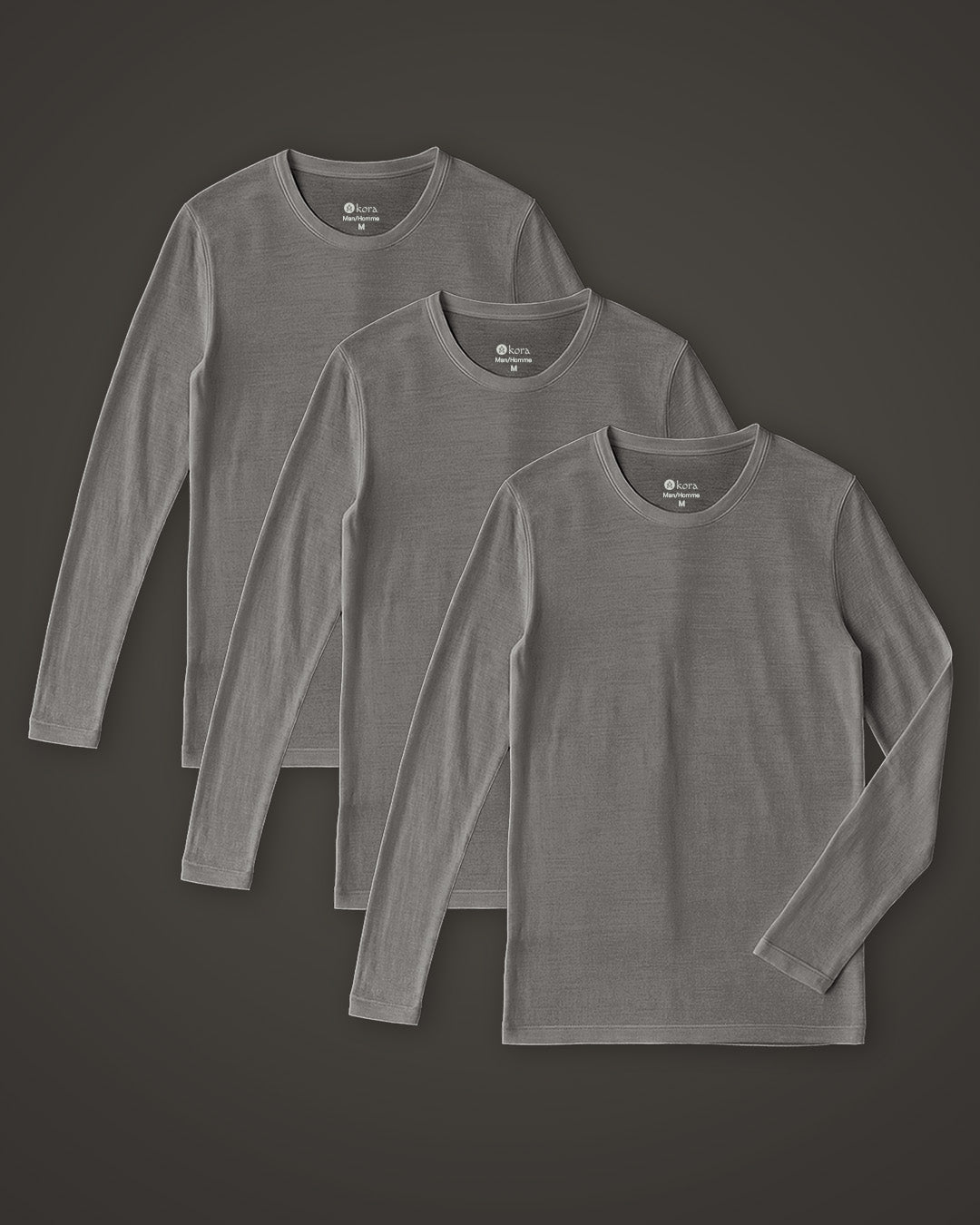 Men’s Halo Long Sleeve Crew 3 pack - Riverstone