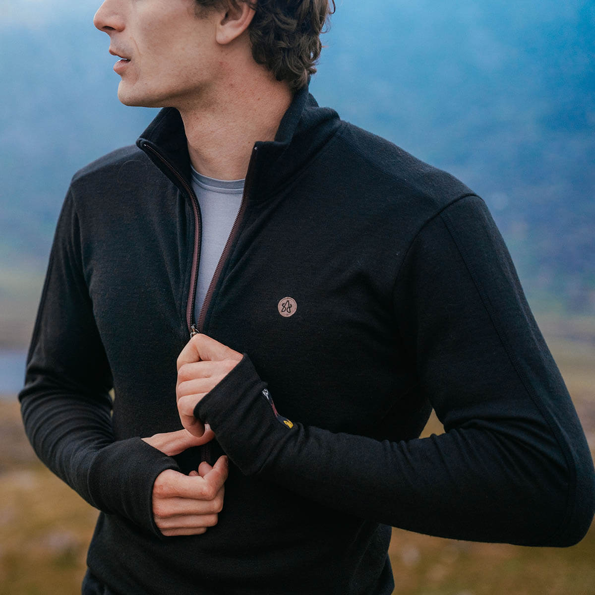 Men's Xenolith Yak Wool Sweater - Black