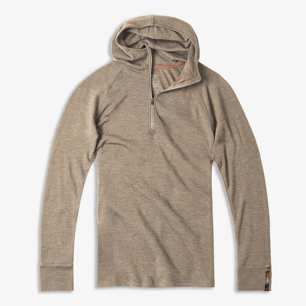 Men's Liberty Yak Wool Zip Hoodie - Stone