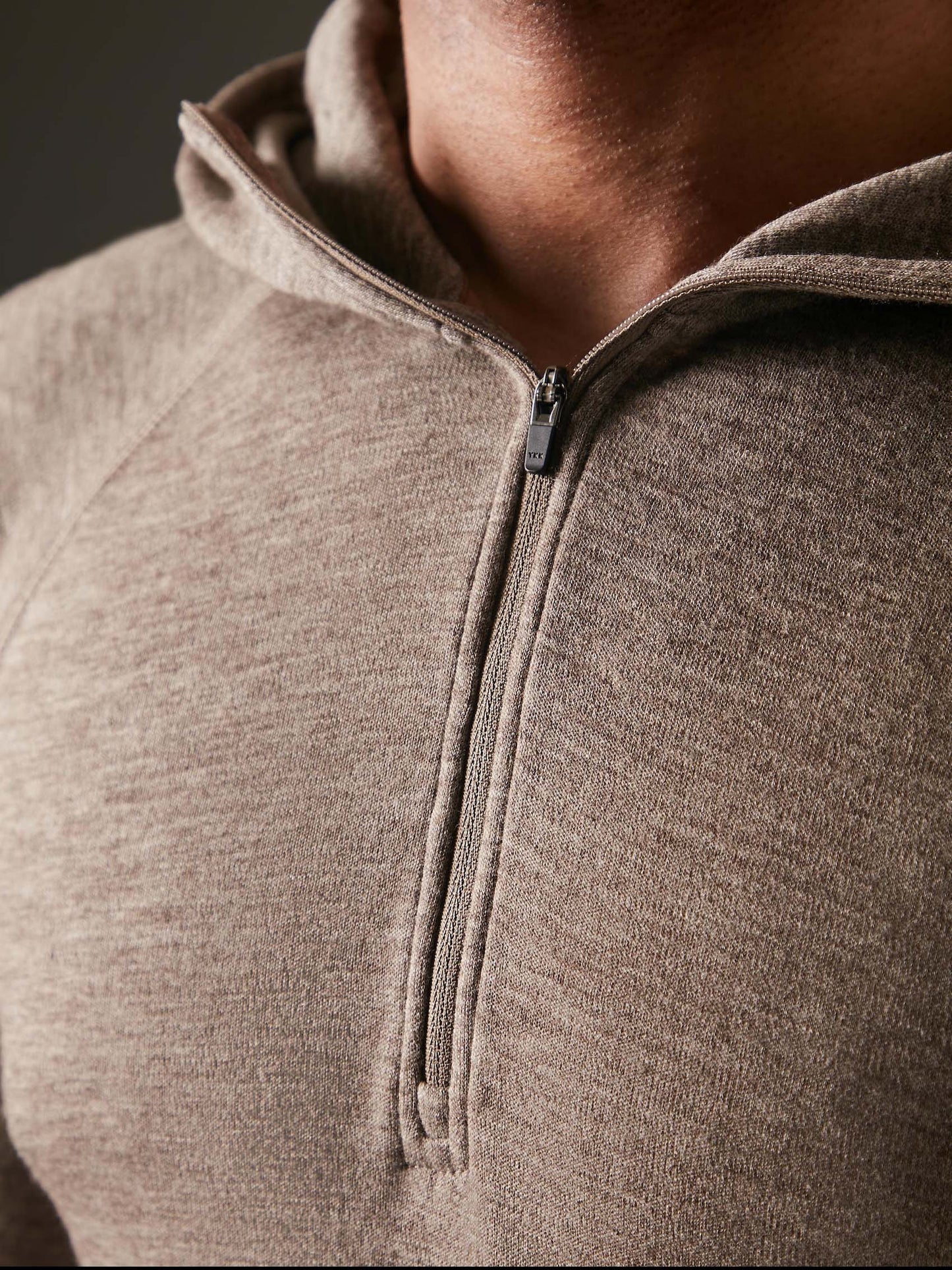 Men's Liberty Yak Wool Zip Hoodie - Stone