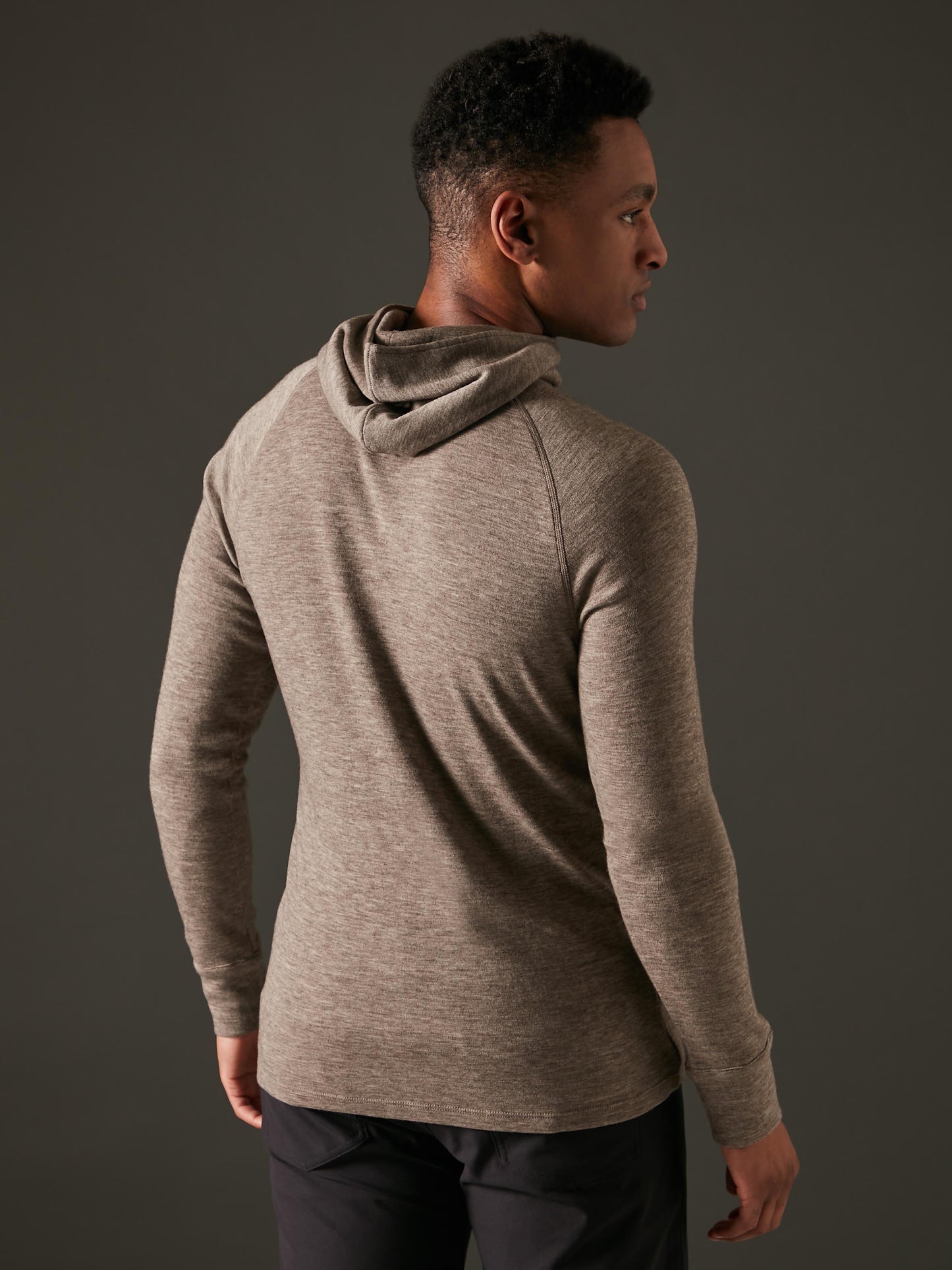 Men's Liberty Yak Wool Zip Hoodie - Stone