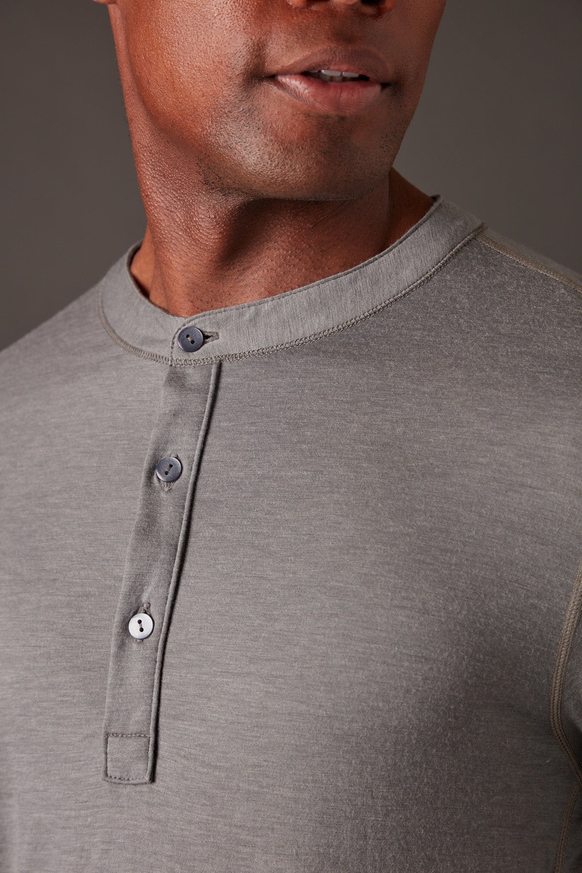 Men’s Halo Long Sleeve Henley - Riverstone