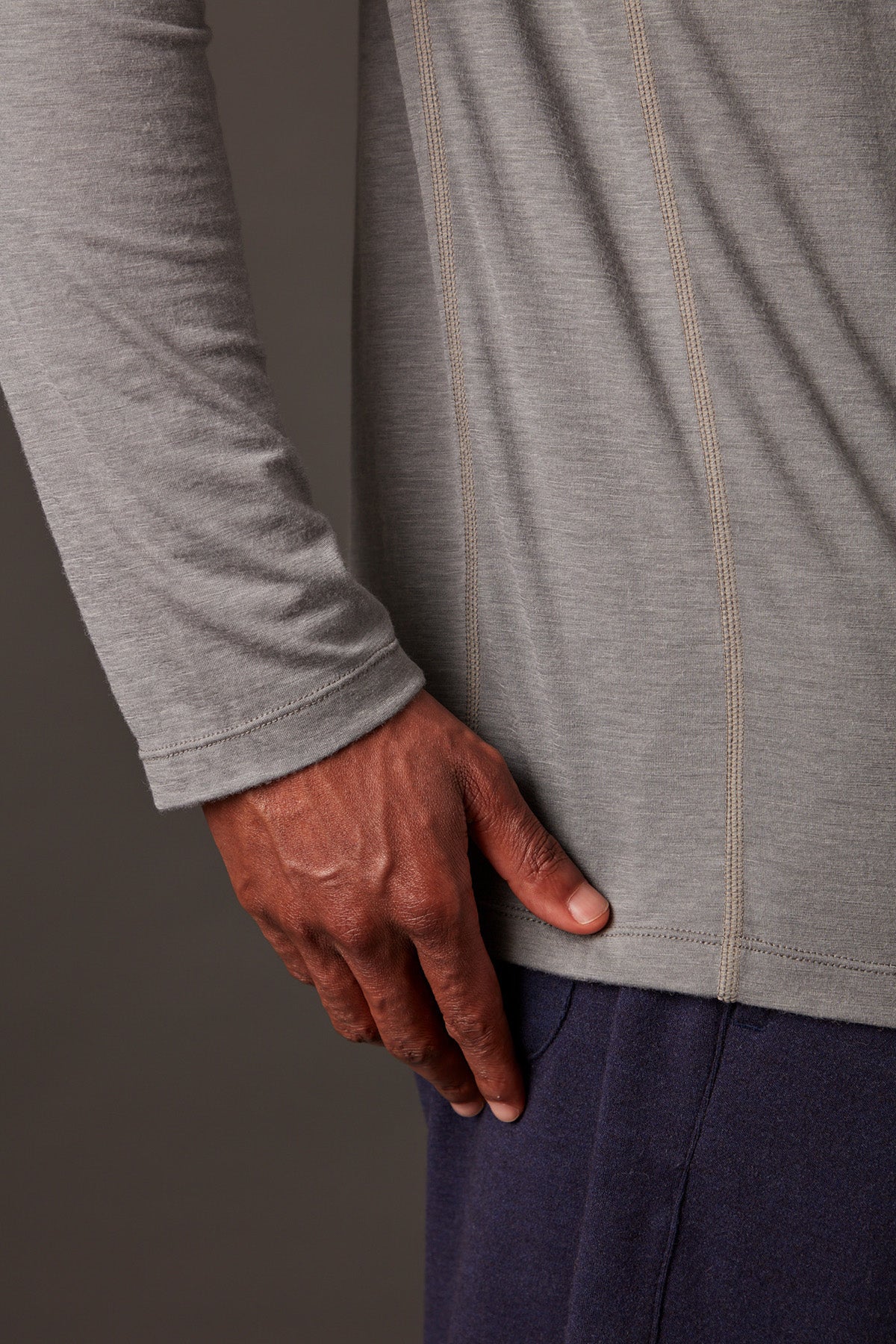 Men’s Halo Long Sleeve Henley - Riverstone