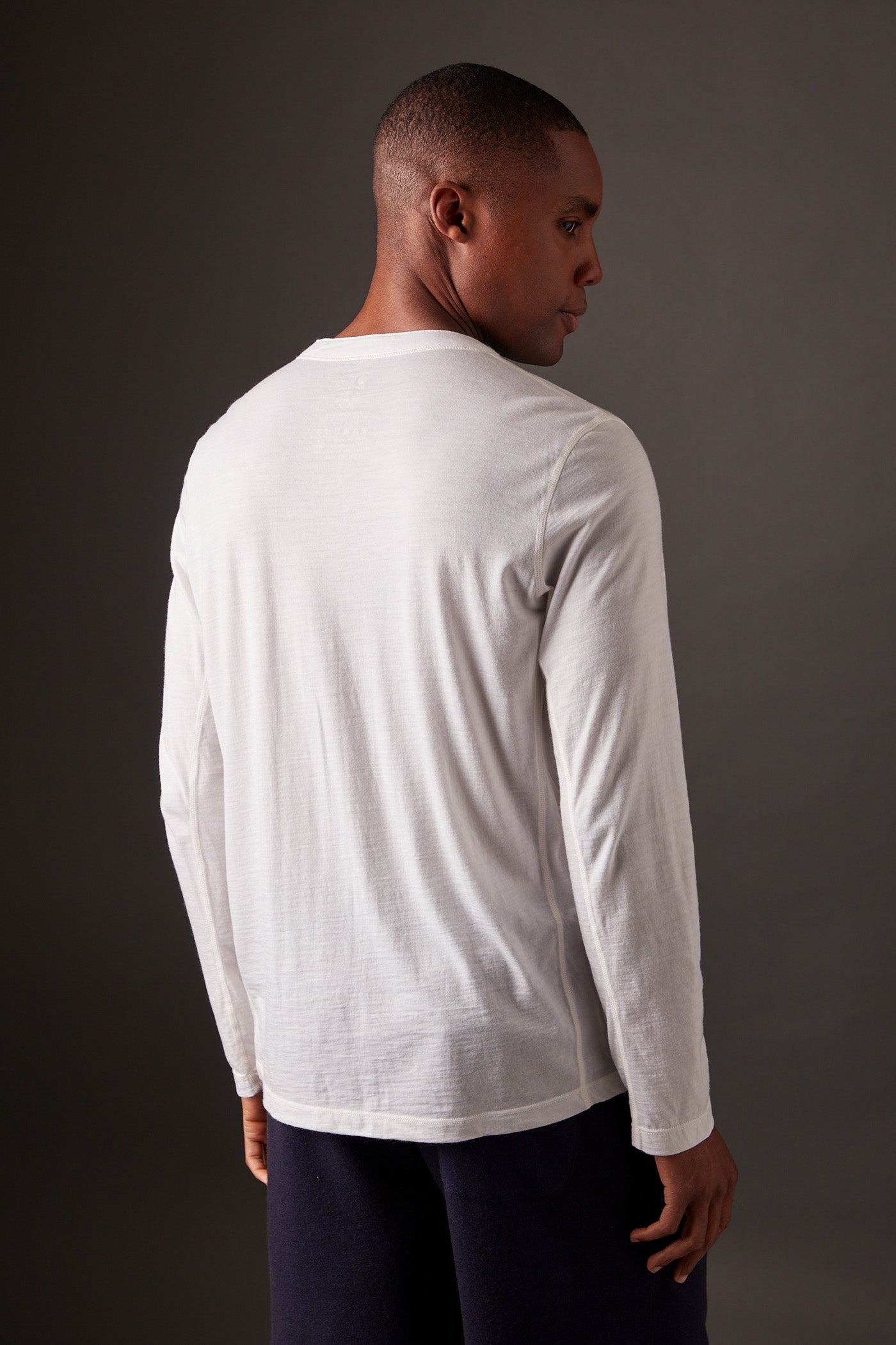Men’s Halo Long Sleeve Henley - Summit White