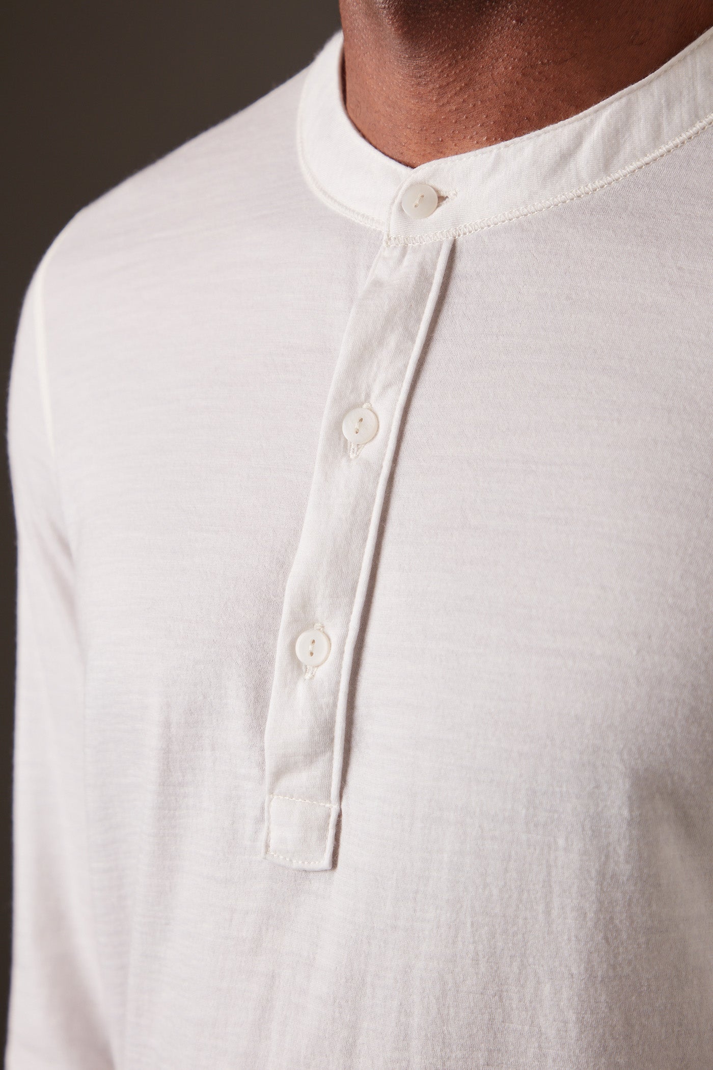 Men’s Halo Long Sleeve Henley 3 pack - White