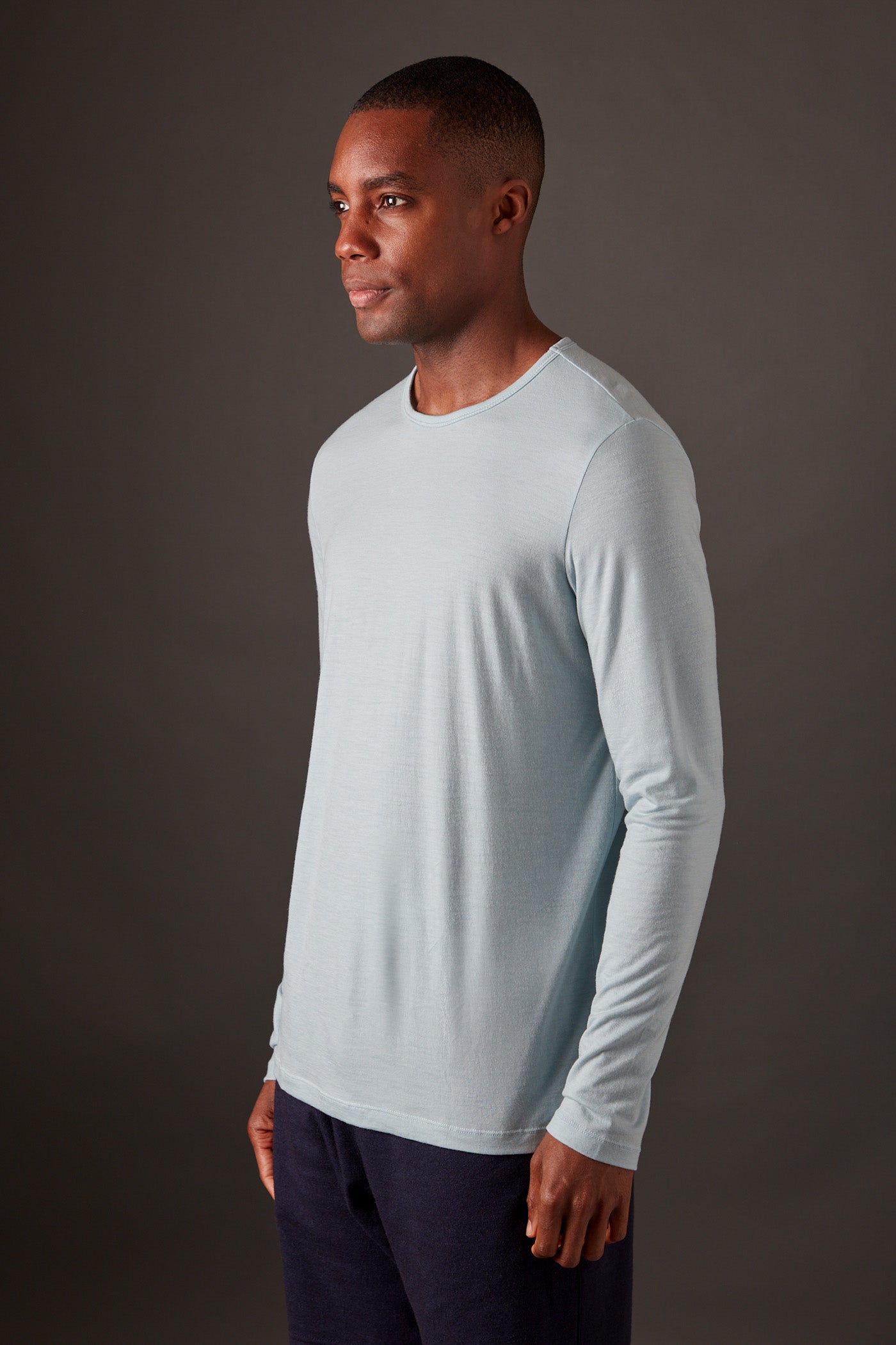 Men’s Halo Long Sleeve Crew - Glacier Blue