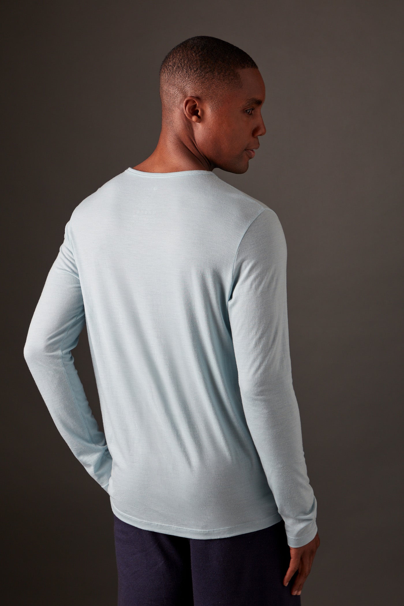 Men’s Halo Long Sleeve Crew - Glacier Blue