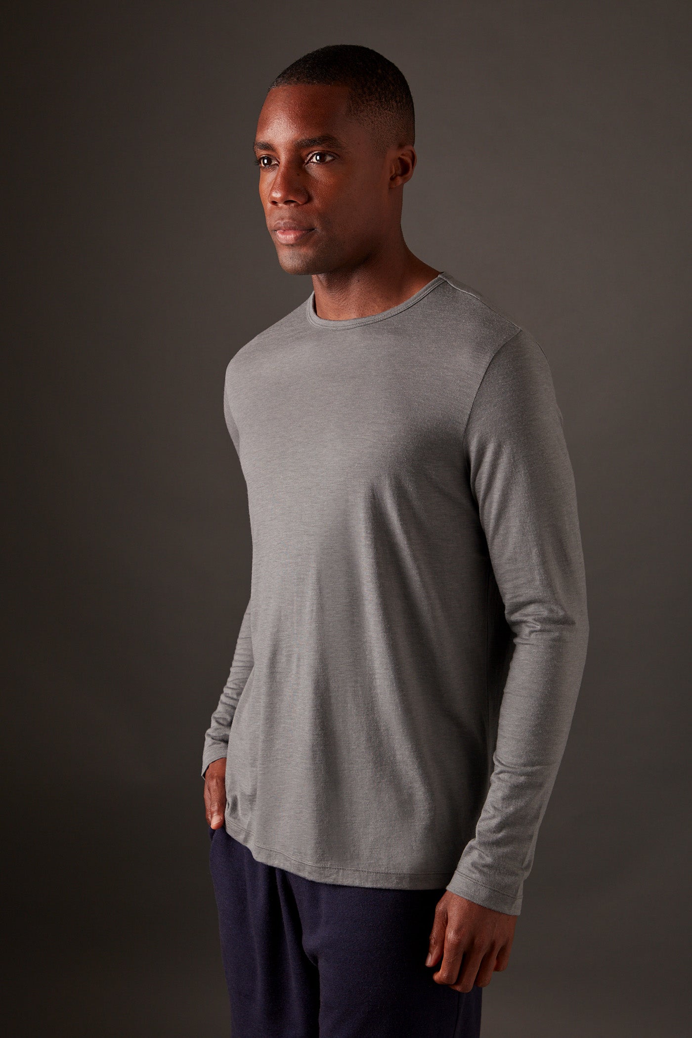 Men’s Halo Long Sleeve Crew - Riverstone
