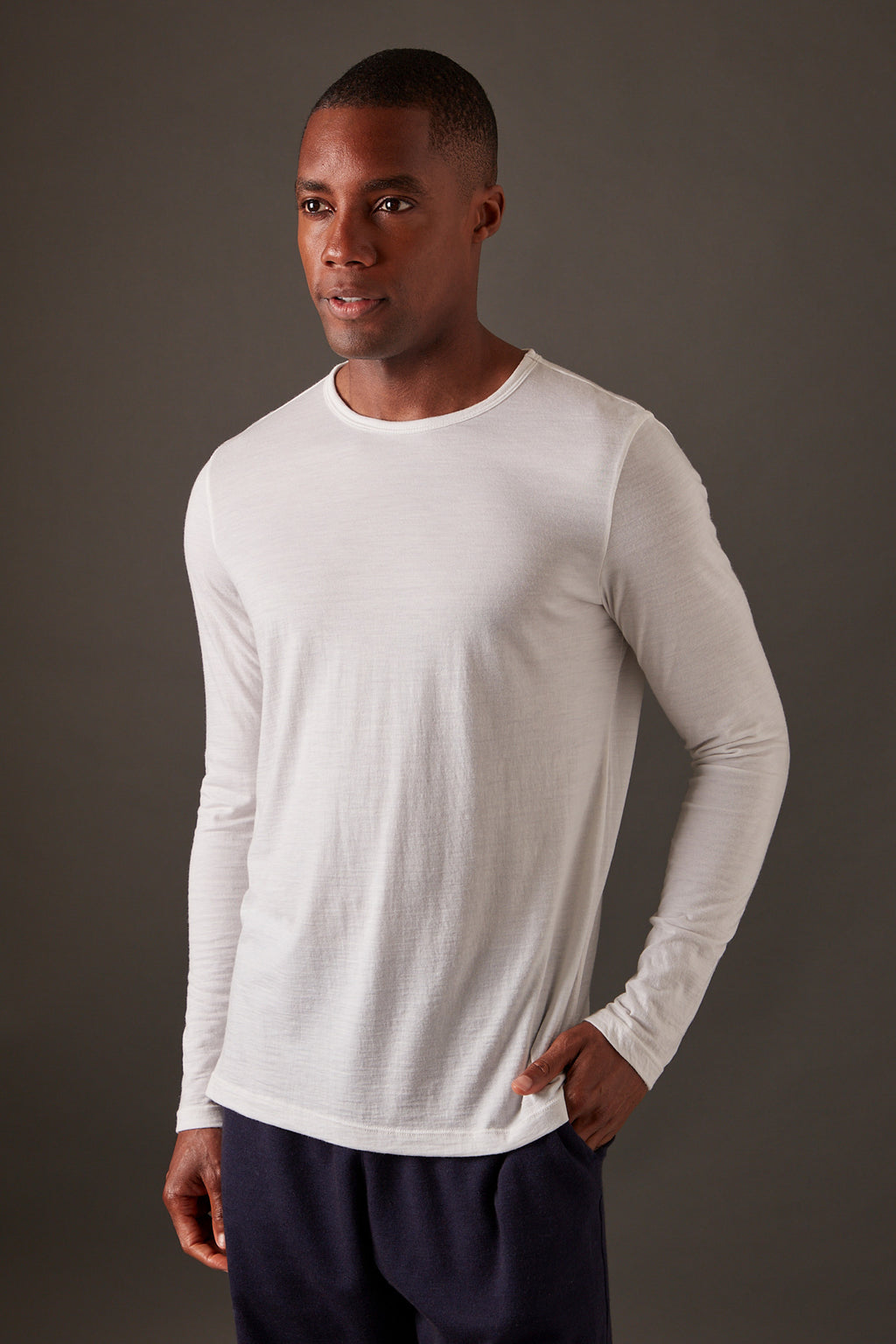 Men’s Halo Long Sleeve Crew - Summit White