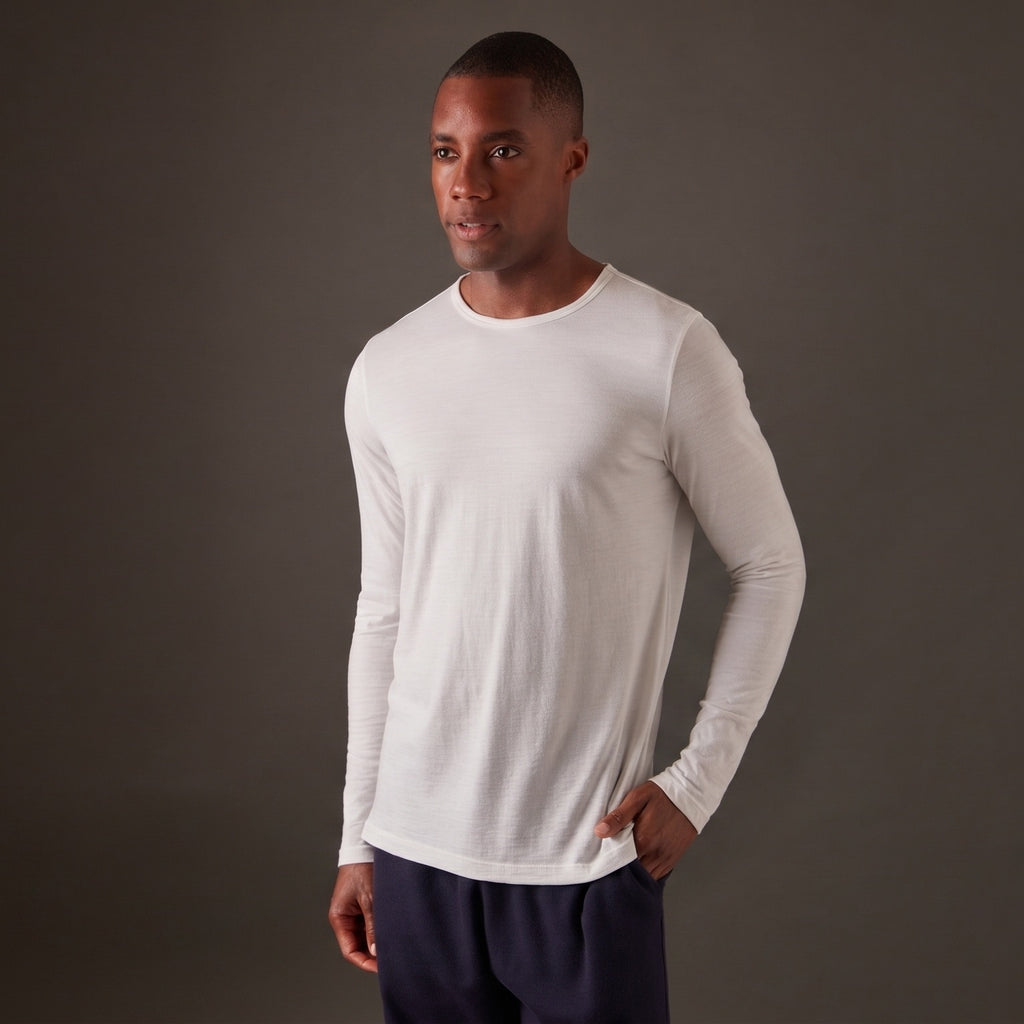 Men’s Halo Long Sleeve Crew - Summit White