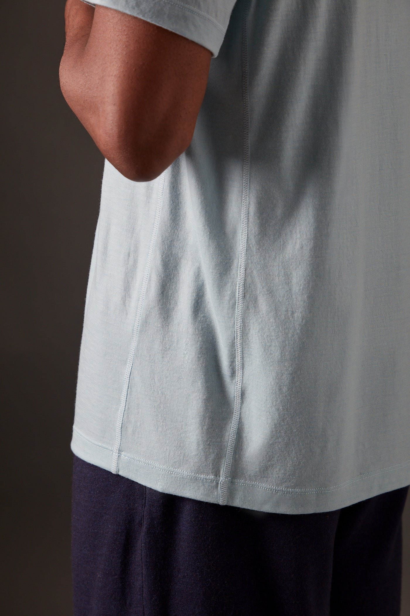 Men’s Halo Short Sleeve Henley - Glacier Blue