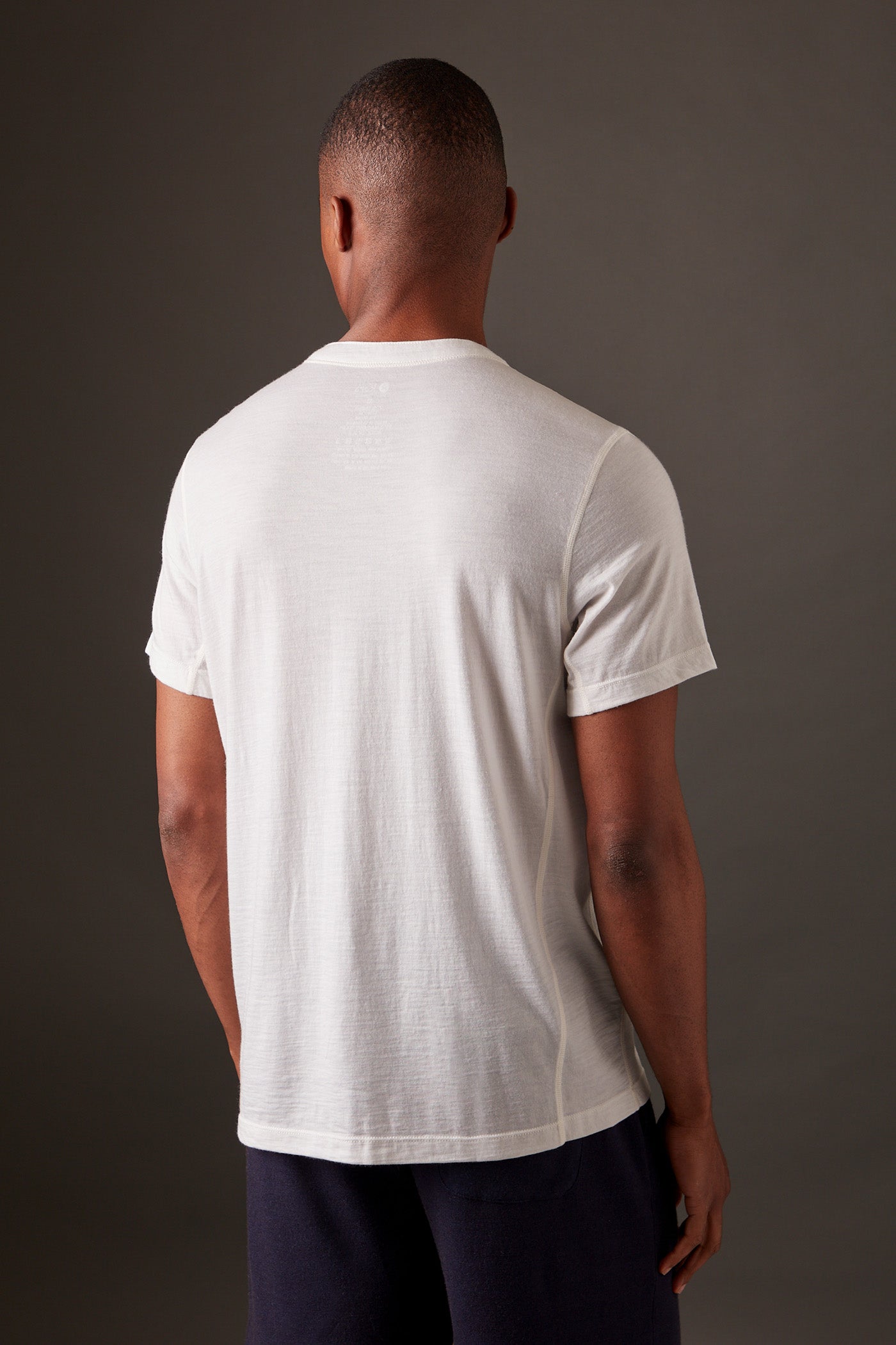 Men's Slim Fit Cotton Henley Shirt - Short Sleeve, Lightweight, 3-Button Placket, White, Small