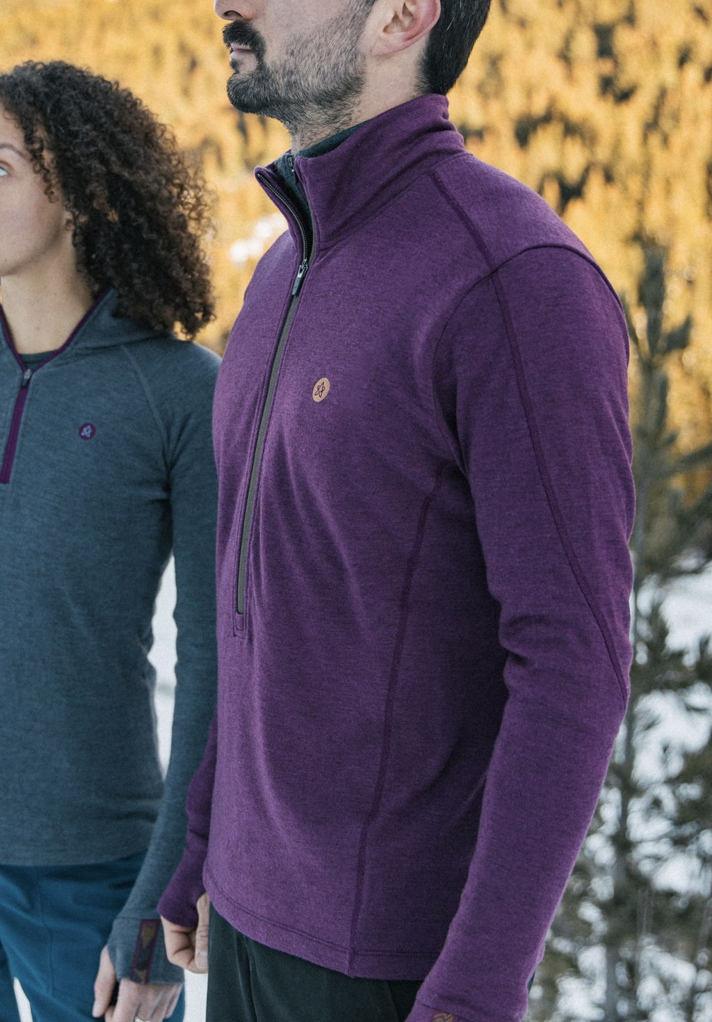 Men's Xenolith Yak Wool Sweater - Deep Purple