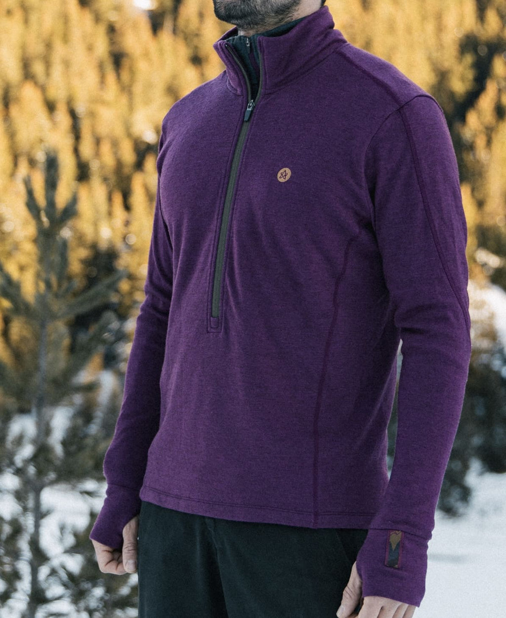 Men's Xenolith Yak Wool Sweater - Deep Purple