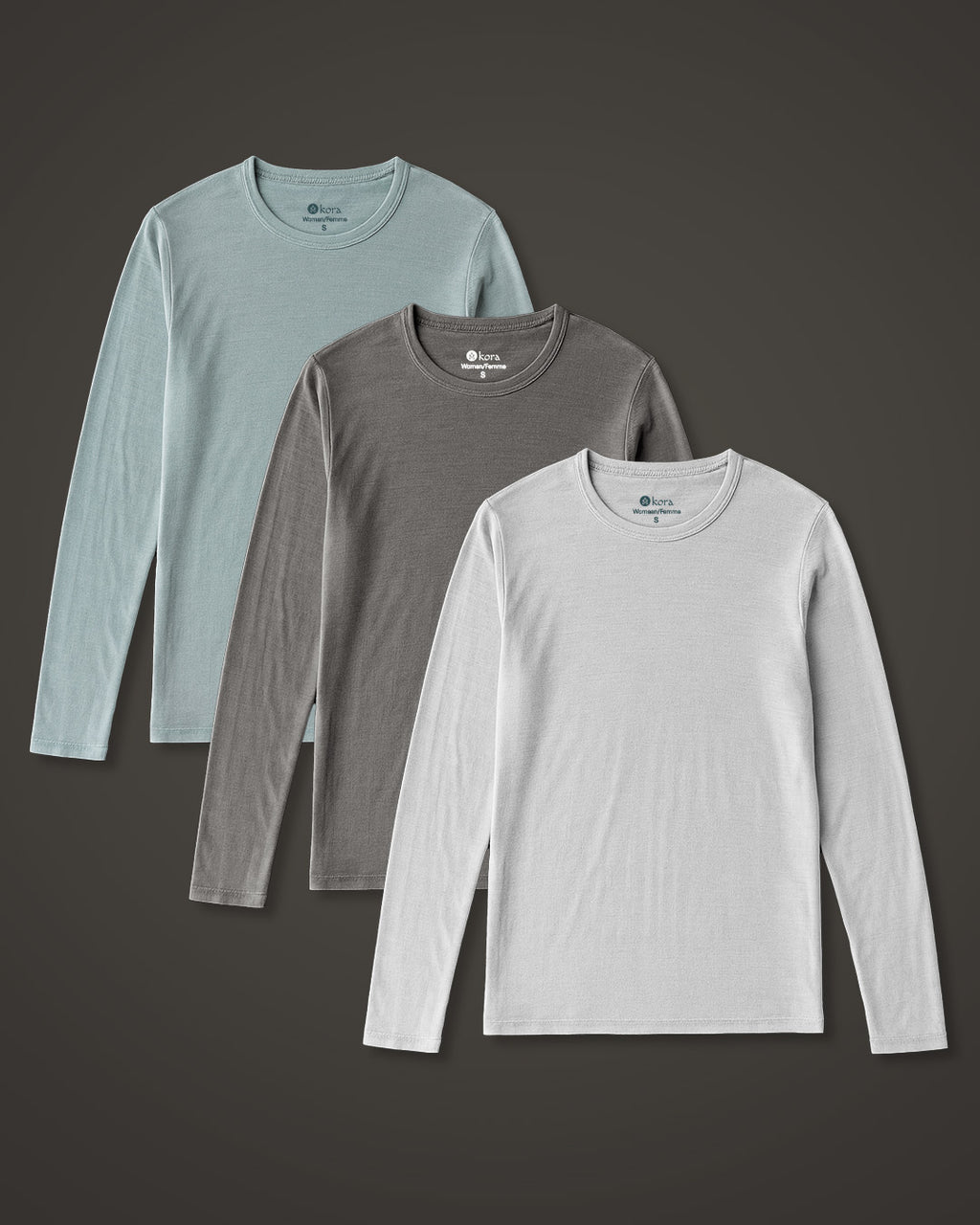 Women’s Halo Long Sleeve Crew - 3 pack