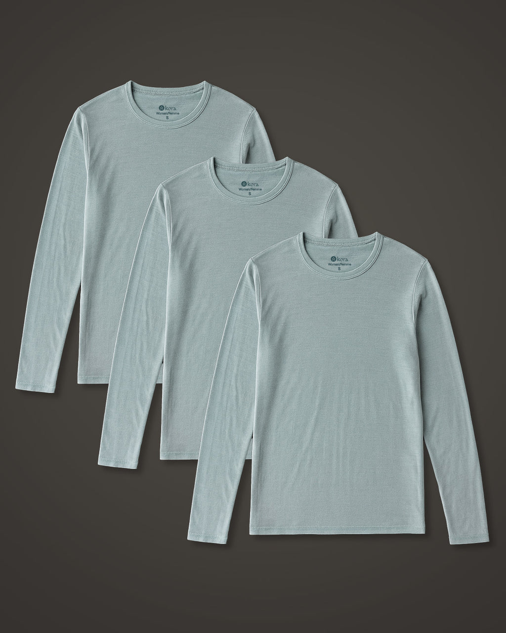 Women’s Halo Long Sleeve Crew 3 pack - Blue