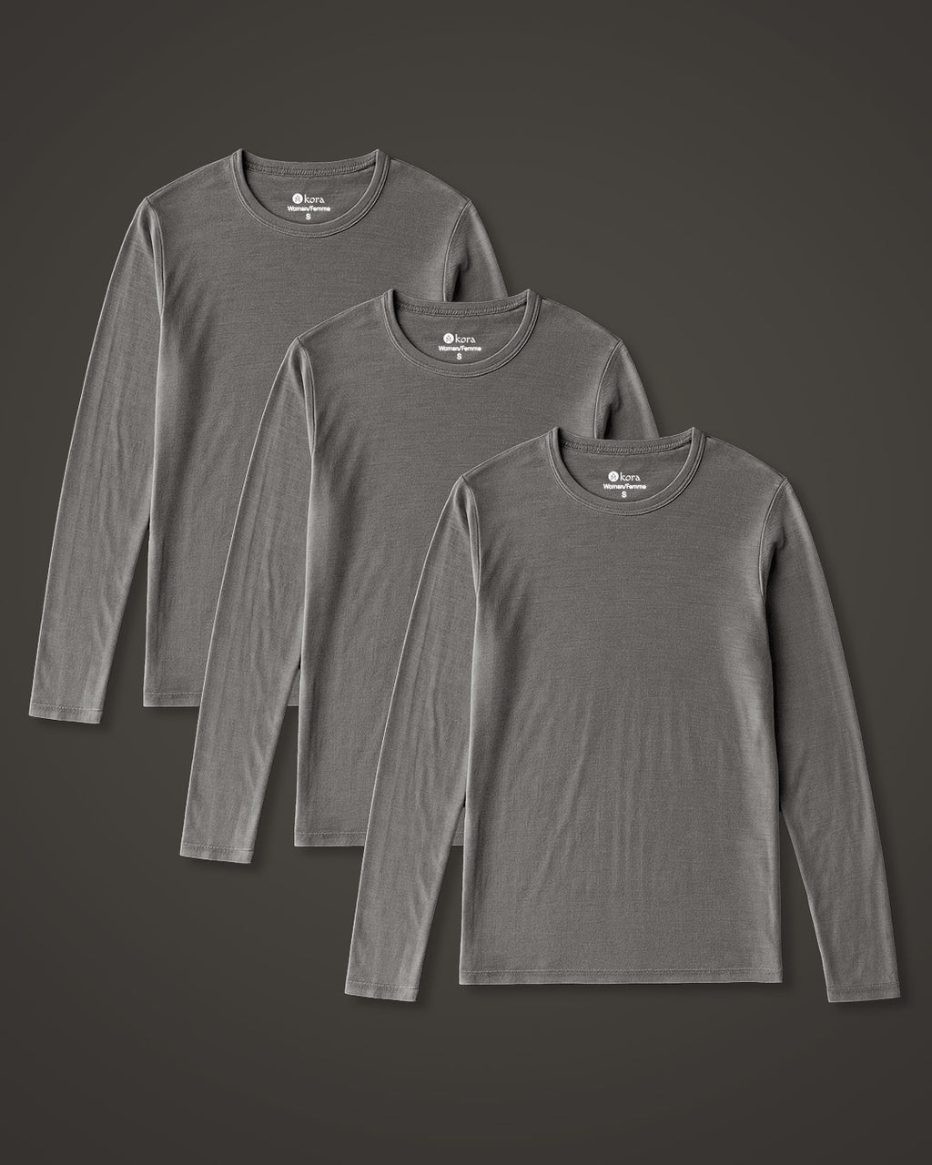 Women’s Halo Long Sleeve Crew 3 pack - Riverstone