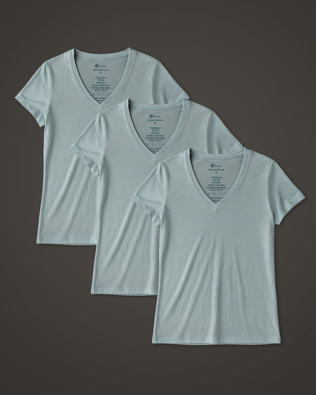Women’s Halo Short Sleeve V-Neck 3 pack - Blue