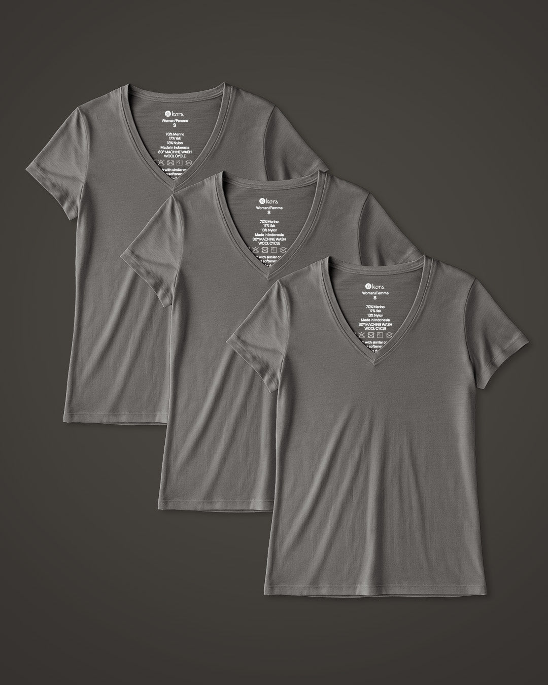 Women’s Halo Short Sleeve V-Neck 3 pack - Riverstone
